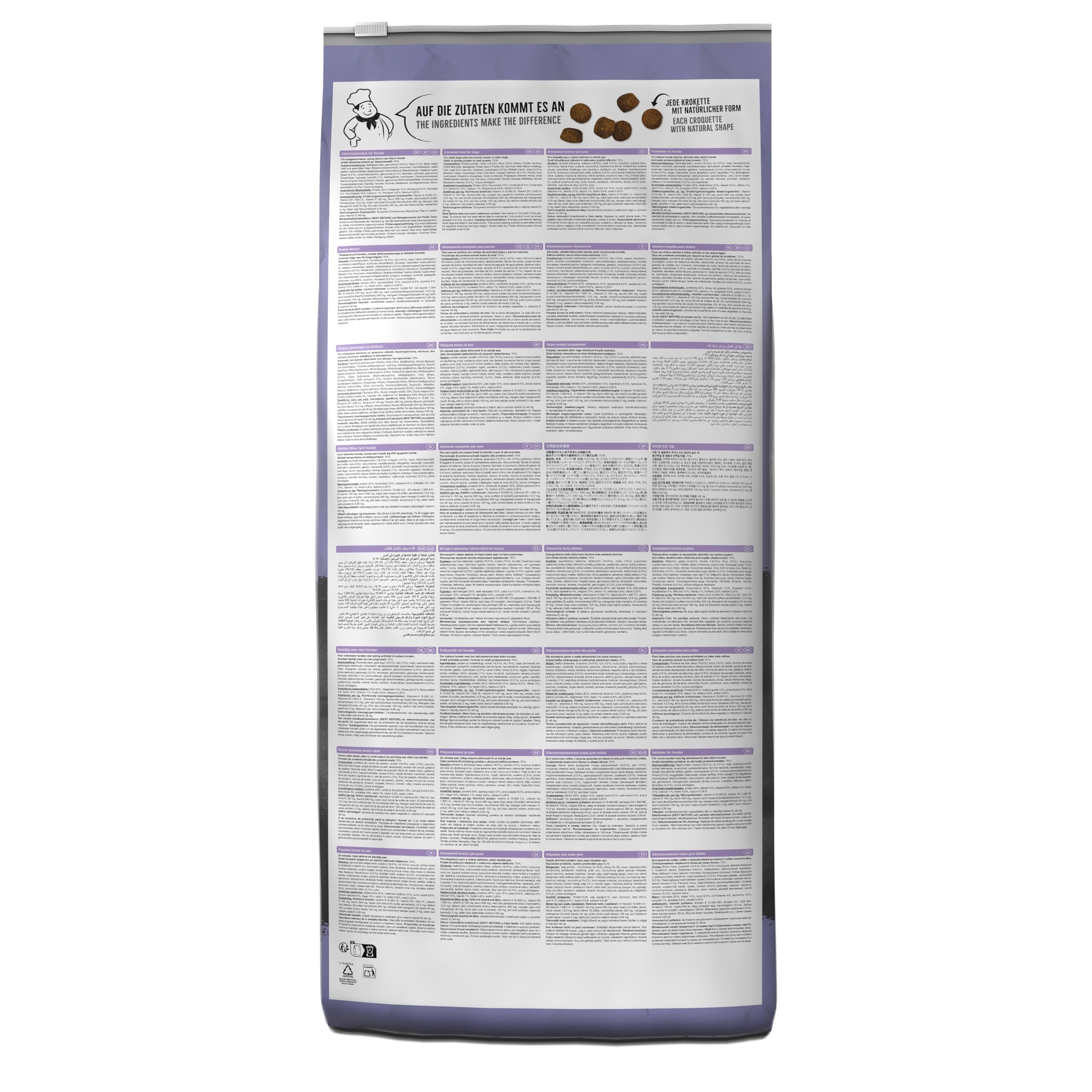 BELCANDO Baseline Oldie & Light [12,5kg] Trockenfutter für Hunde | Für ausgewachsene, wenig aktive oder ältere Hunde Aller Rassen