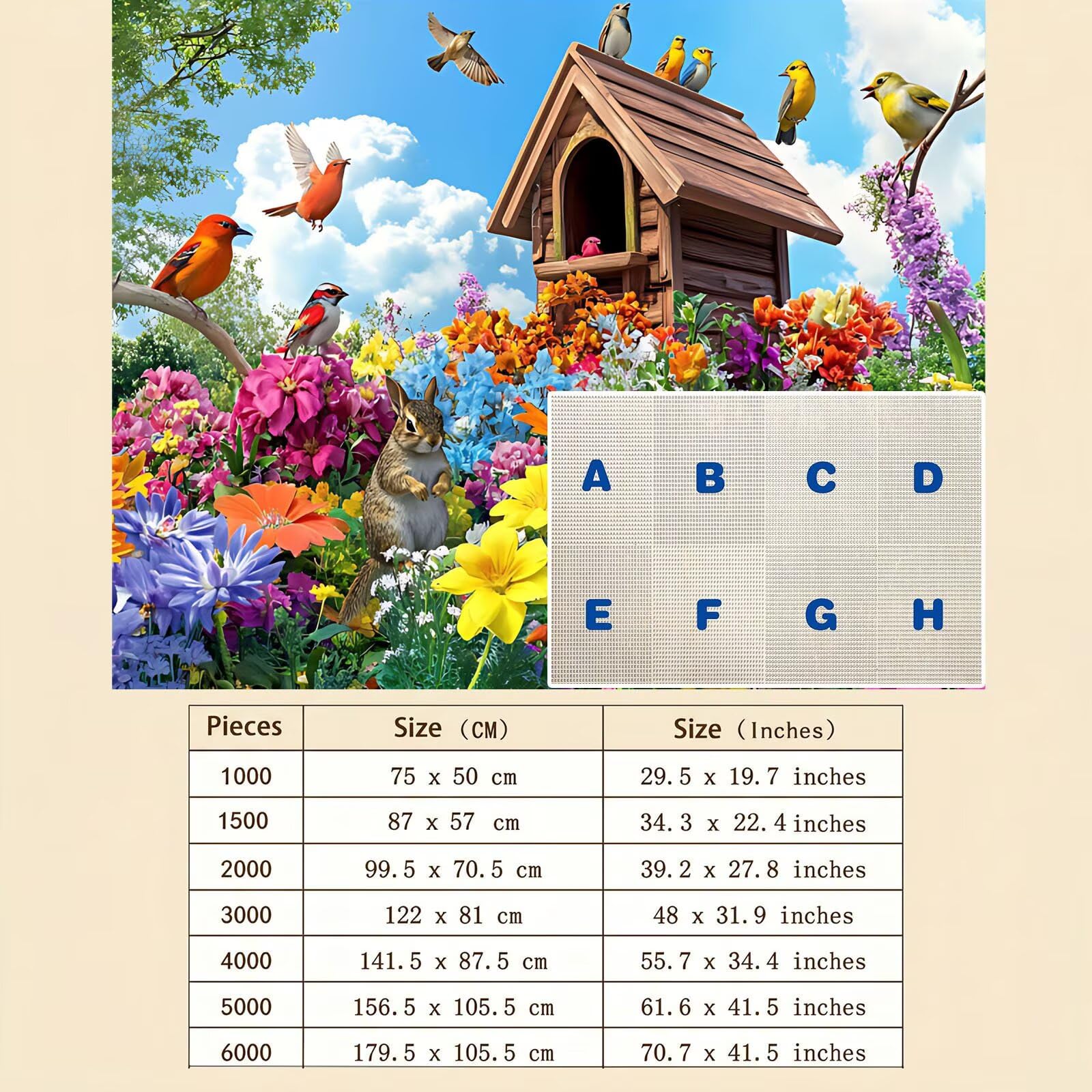 Puzzle 3000 Teile, Holzpuzzle Erwachsene [AAA], Impossible Game 122 x 81 cm, Kniffliges Denksport Spiel für Männer Frauen, Familienspiel, DIY Home Dekor,Geschenk für Geburtstag, Tier Blume f0-152