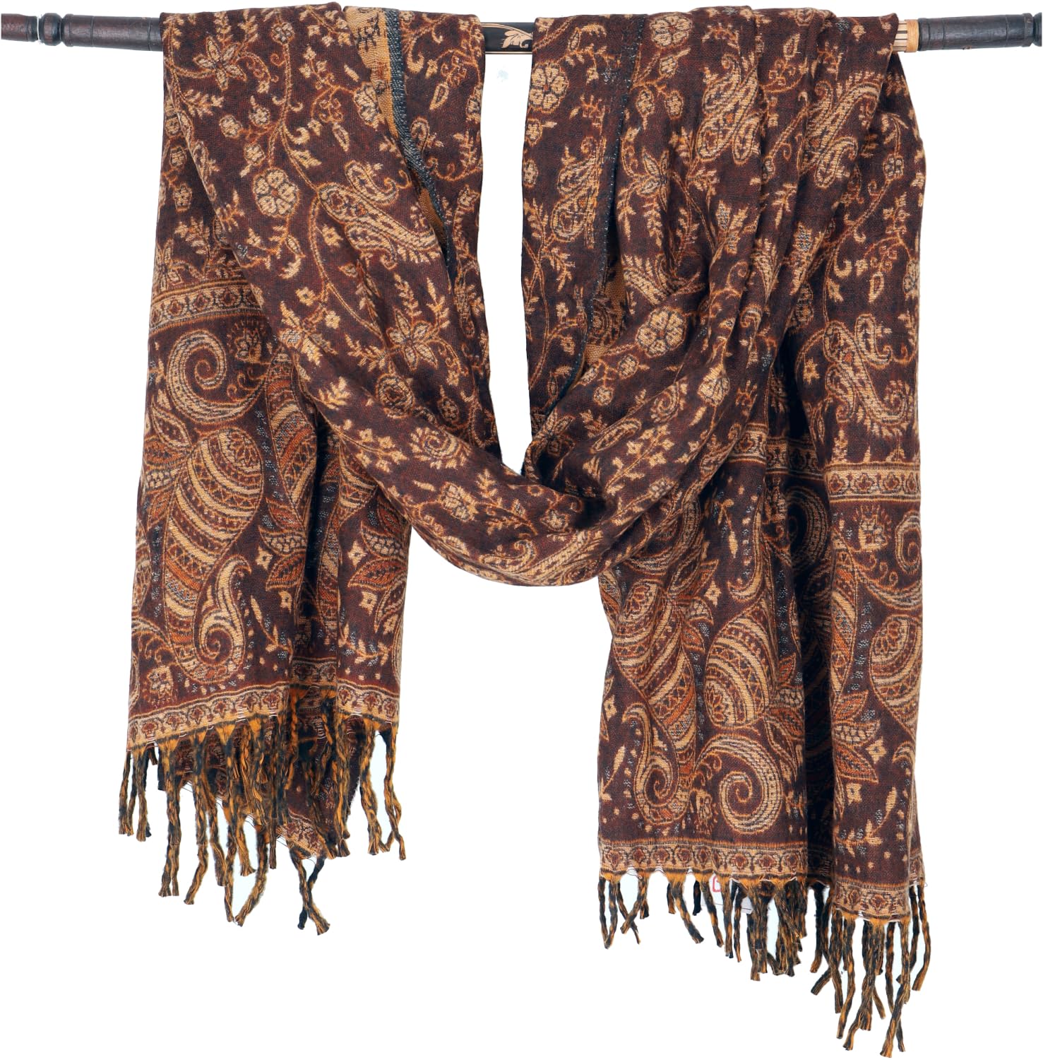 GURU SHOP Weicher Pashmina Schal/Stola mit Paisley Muster, Herren/Damen