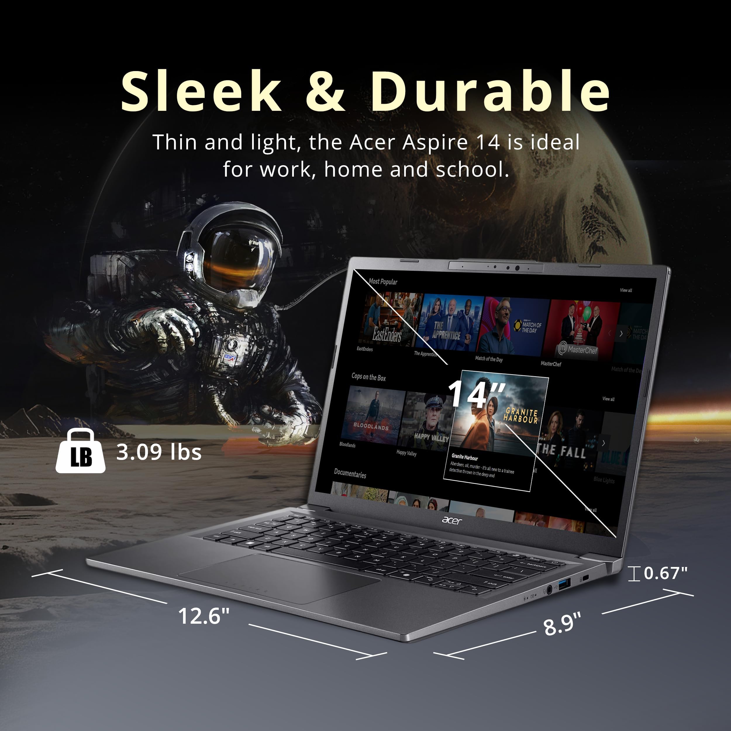 Acer Computer portatile touchscreen 2026, Intel Core Ultra 7 fino a 4,8 GHz, 32 GB di RAM, SSD da 1 TB, HDD esterno da 500 GB, WUXGA da 14 pollici, KB retroilluminato, lunga durata della batteria