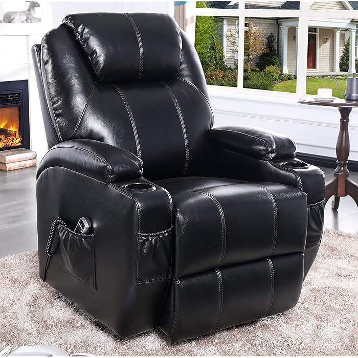 Buy S*MAX Power Recliner Chair Reclining Chair Living Room Chairs Full air Leather Lift Chair