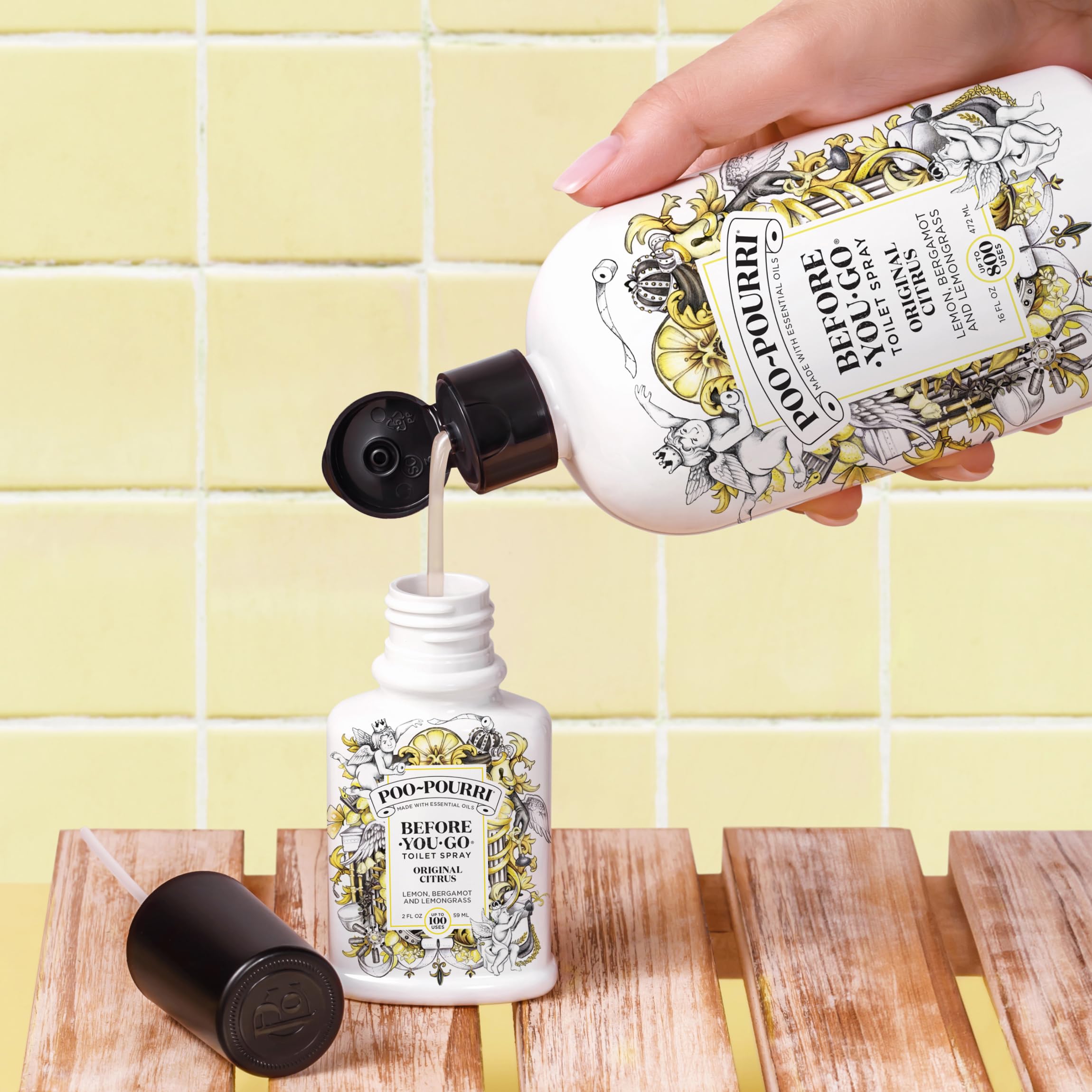 Poo-Pourri, Before You Go Toilet Spray, Paraben Free, Alcohol Free and Non Aerosol, Lavender Vanilla Scent 2oz