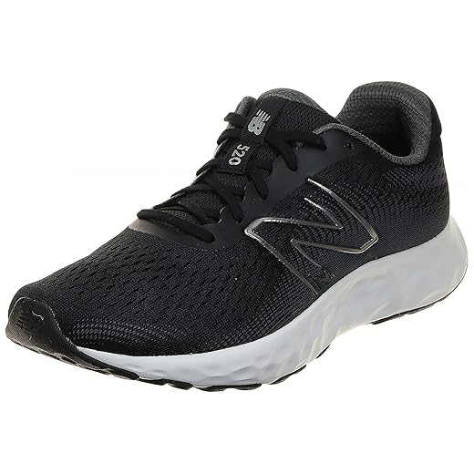 New Balance Men's 520 V8 Running Shoe, Black/White, 9.5