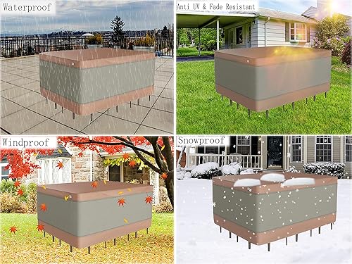 Miniatura 7 de Garden Balsam Juego de muebles de patio, gris azuladogris, 88 pulgadas de largo x 58 pulgadas de profundidad x 28 pulgadas de alto, rectangular,