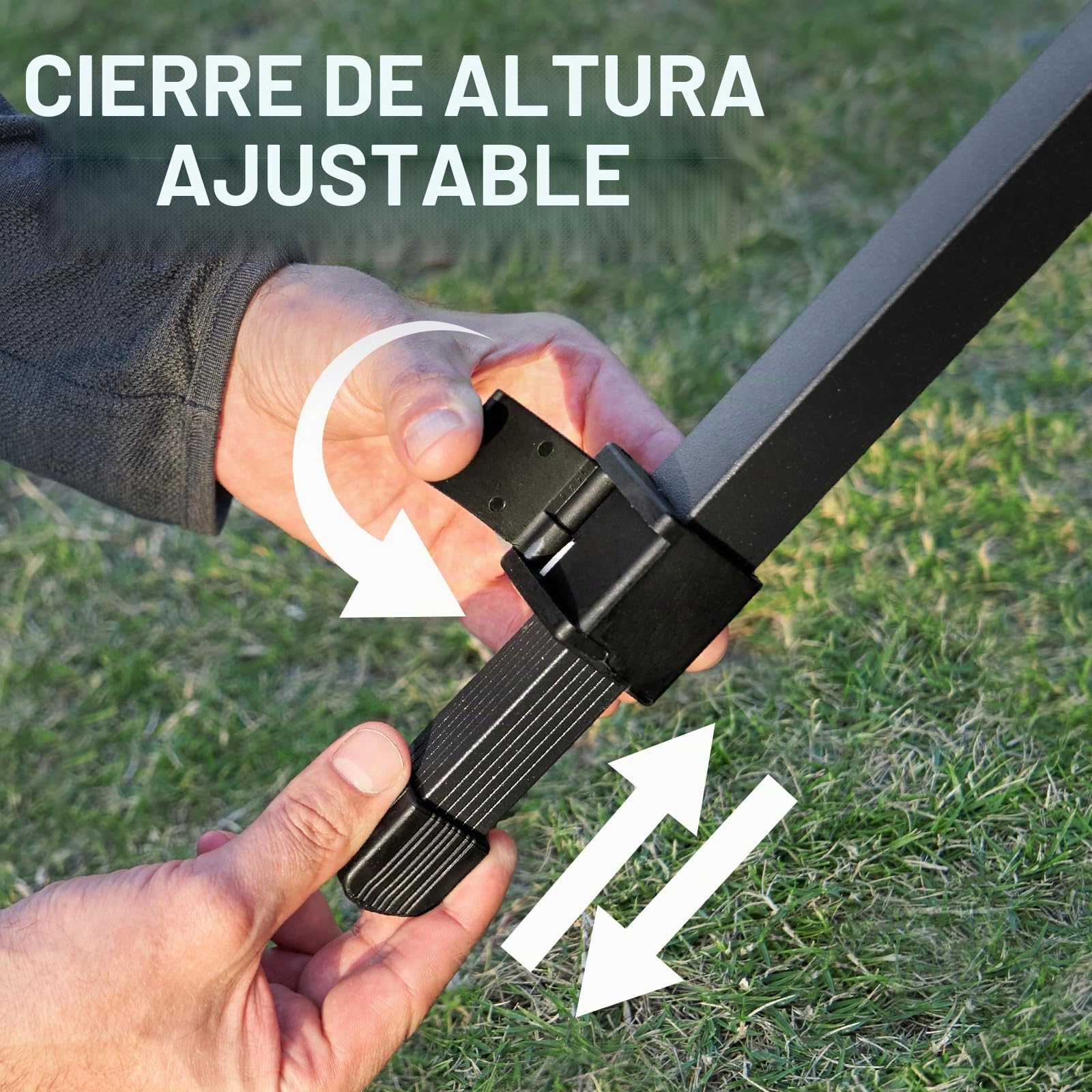 TIMBER RIDGE Mesa de Camping Plegable XXL 125 X 80 cm Altura Ajustable Mesa Plegable Multifuncional Portátil para Jardín Mesa Grande para 6 Personas Ideal para Exteriores, Picnic y Cocina