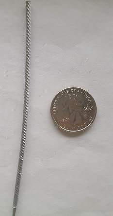 Lexco Cable 1167332CCC 250' Spool of 3/32 Clear PVC Coated 1/16 7x7 Galvanized Wire Rope