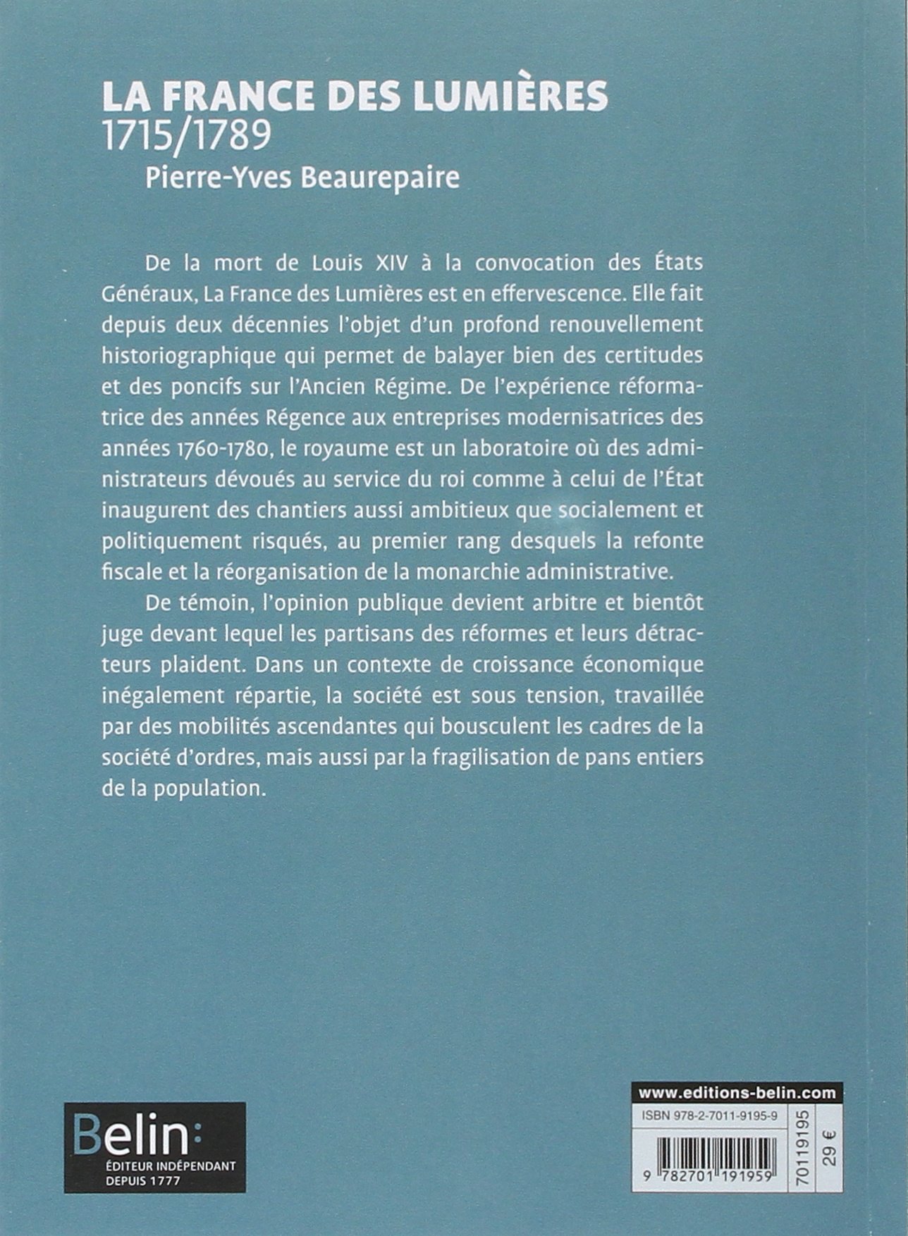 La France des Lumières 1715-1789
