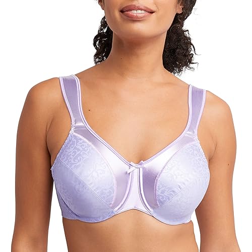 Bali Womens Satin Tracings Minimizer Bra, Maximum Support Underwire Bra, Df3562
