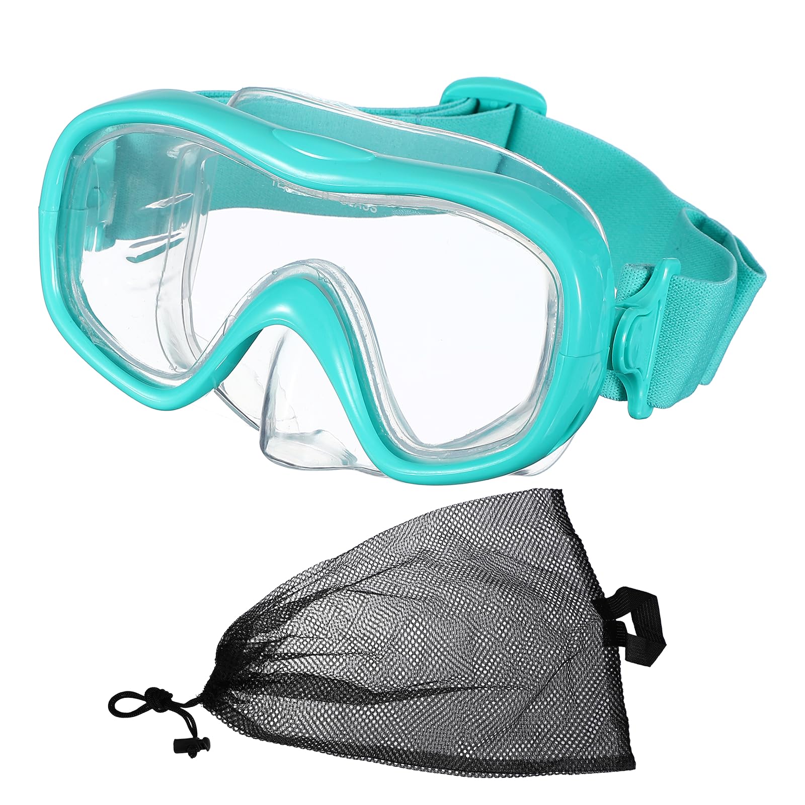 PATIKIL Swim Goggles with Nose Cover, Silicone Snorkel Mask Snorkeling Dive Gear Anti-Fog Clear Diving Mask Wide View No Blur Tempered Glass for Adult Youth Swimming Diving, Green โ image 1