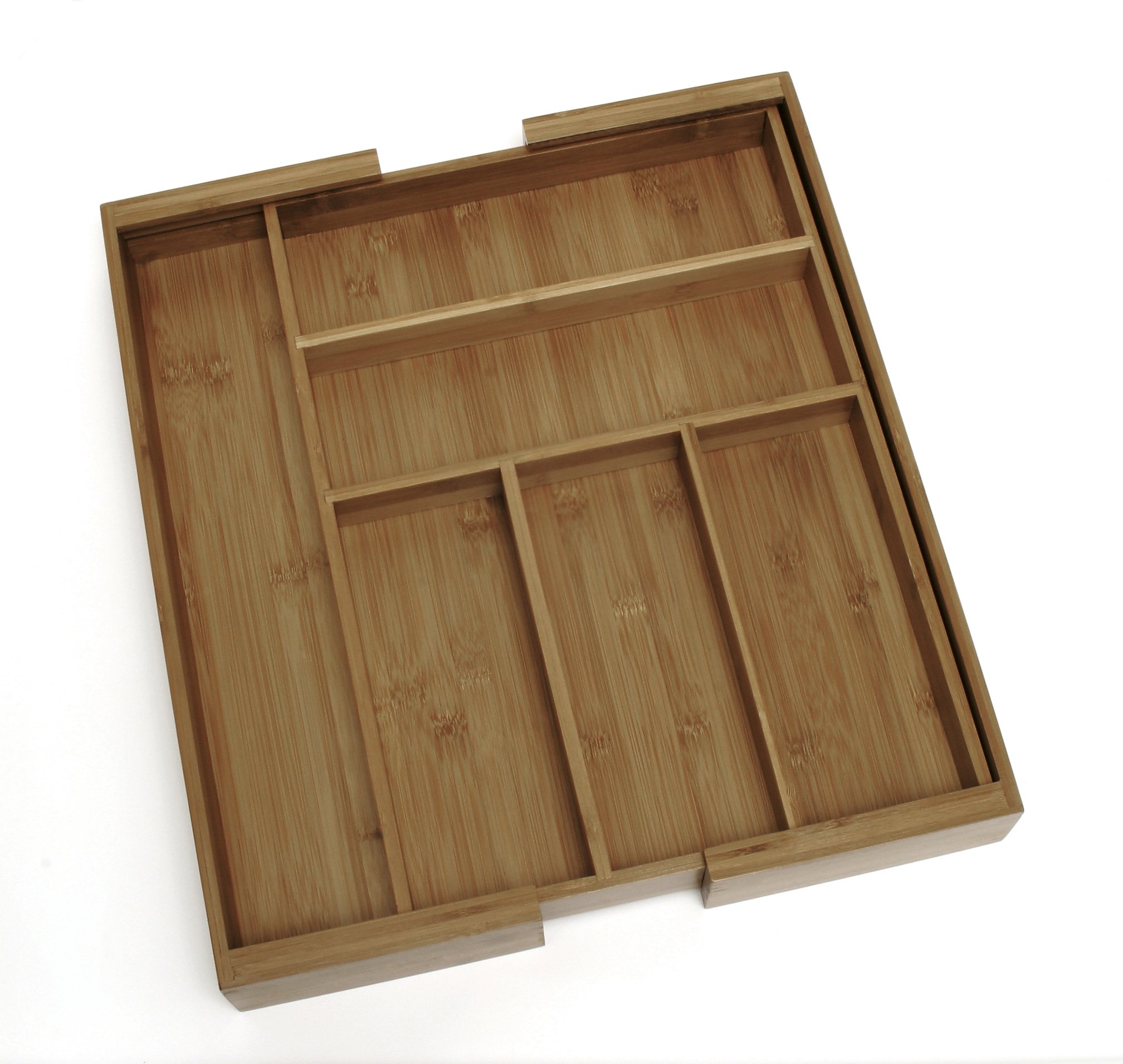 Lipper International 8872 Bamboo Wood Expandable to 22-1/2" Flatware Drawer Organizer