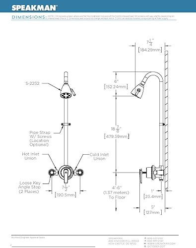 Miniatura 5 de Speakman - Cabezales de ducha S-1495-LH, sin cabezal de ducha, cromado