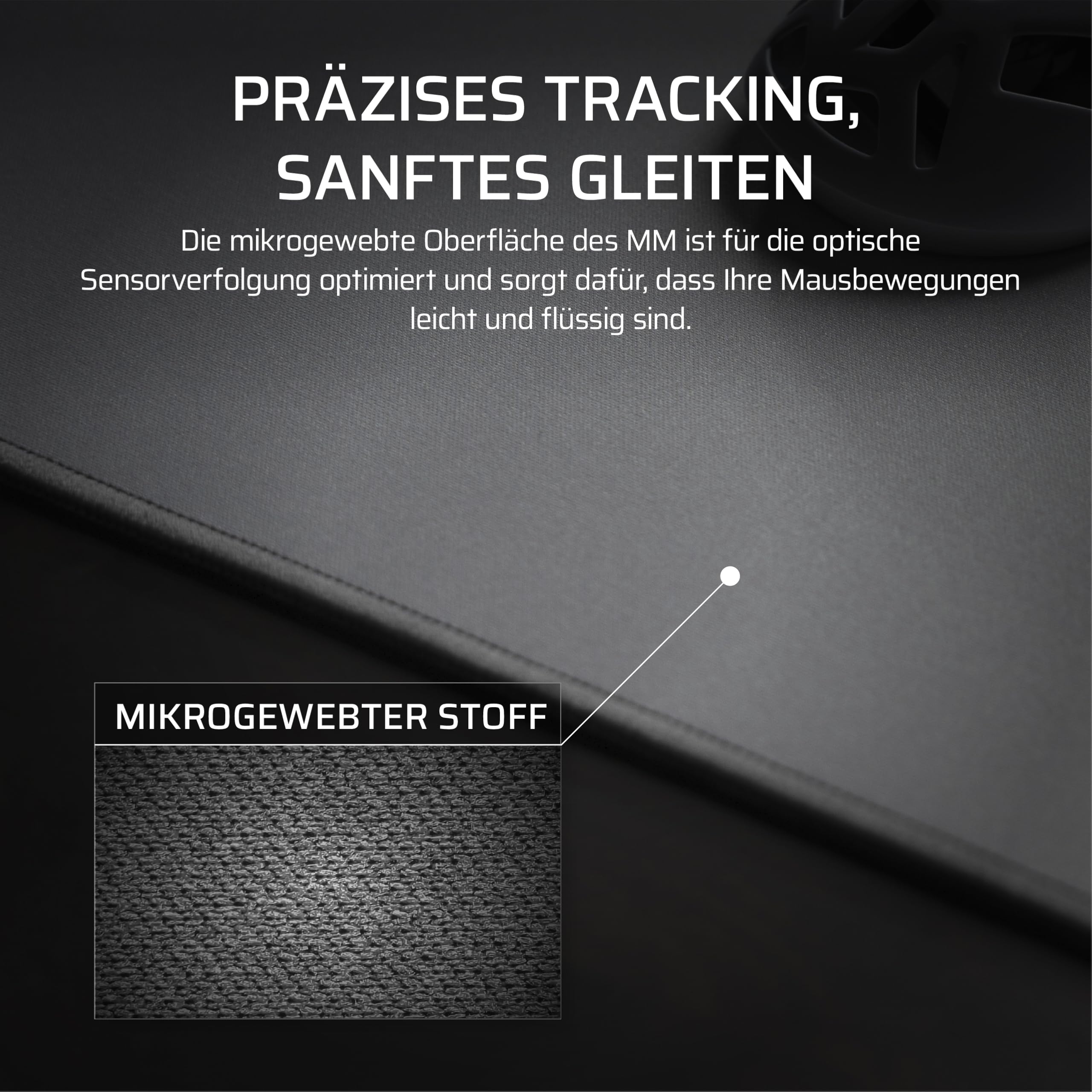 Corsair MM Ausfransfestes Gaming-Mauspad – XXXL (1220 x 590mm) – Grau | Oberfläche aus Mikrogewebtem Stoff, Rutschfest Naturkautschuk-Unterlage, Genähte Kanten
