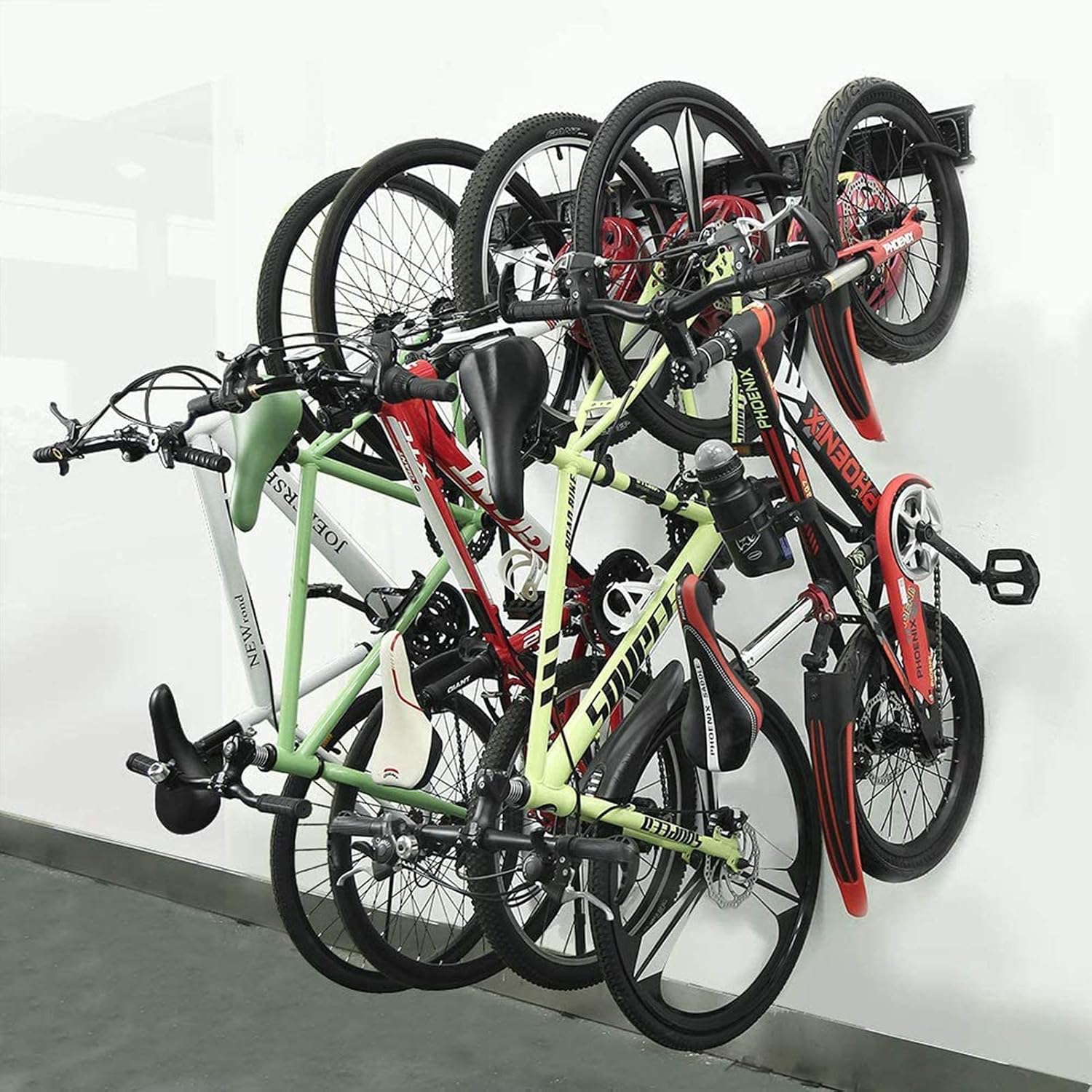 ❤ Crazy Deals Eilsorrn Bike Storage Rack Wall Mount Garage Bike Hanger for 6 Bicycles Adjustable Bike Hooks for Home indoor (6 bike hooks + 2 heavy duty hooks+3 helmet hooks)