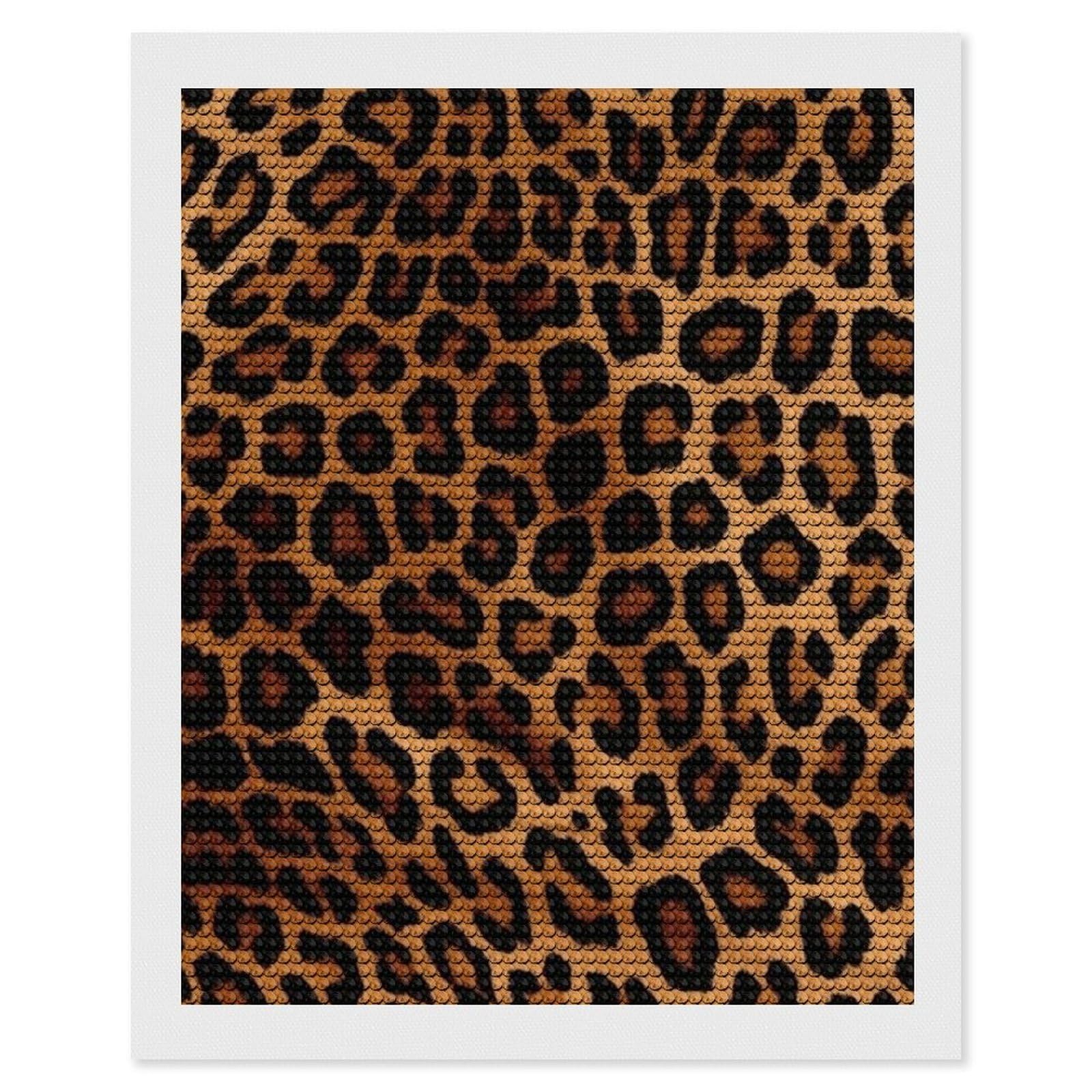 DWVTSLH Cool Cheetah Leopard Diamond Painting Kits for Adults, Personalized Diamond Photo Art Full Drill, DIY 5D Diamond Art Painting Kits for Beginners, Home Wall Decor 16"x20"