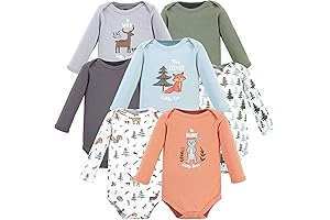 Woodland Animals Unisex Baby Cotton Long Sleeve Bodysuit