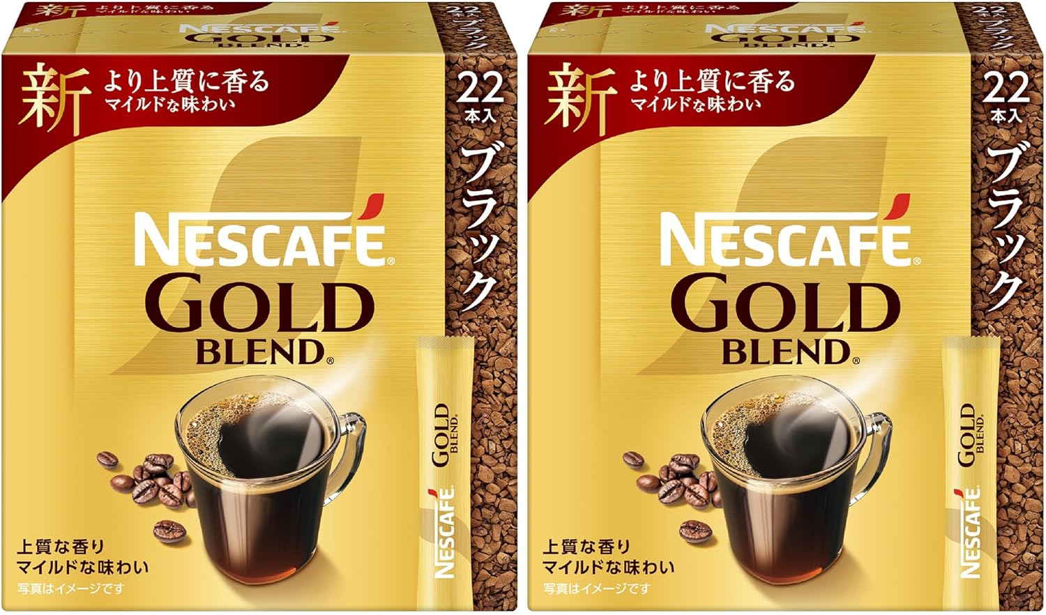 SDKWDH ネスカフェ ゴールドブレンド スティック ブラック 22本×2箱 【 ソリュブルコーヒー 】