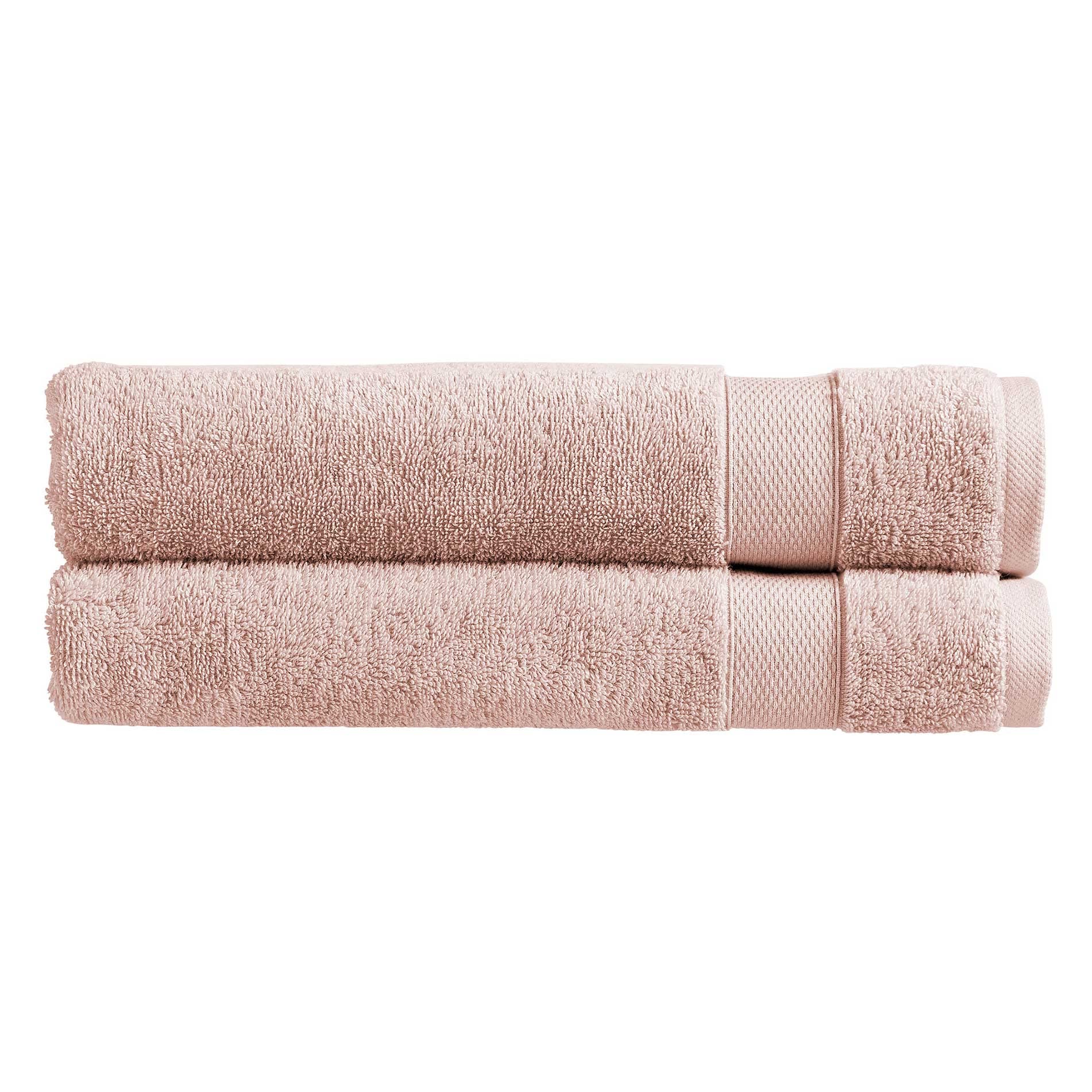 Christy Refresh Pink Bath Sheets | Set of 2 | Quick Dry | Gentle Pastel Tones | Soft Plush Large Bathroom Towels | Absorbent Shower Towels | 100% Cotton 550GSM | Dusty Pink