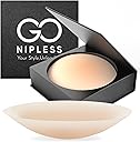 Go Nipless Nipple Covers For Women-Dermatologist Approved Sticky Bra Alternative, Reusable Silicone Pasties, Breast Petals A-DD For Strapless & Backless Wear Nude