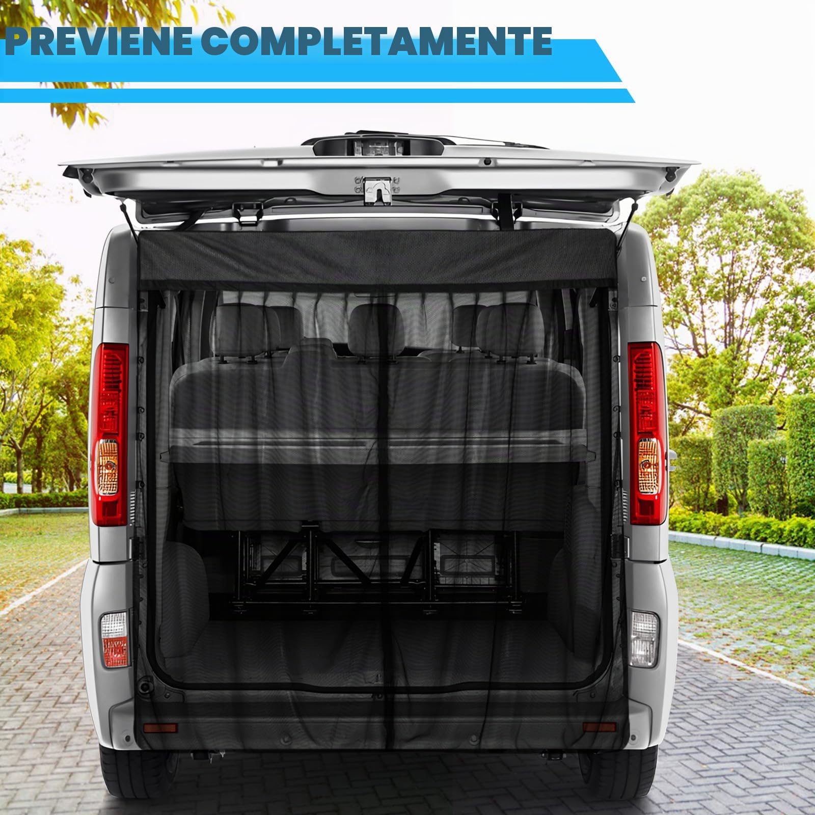 Mosquitera de Coche Reemplazo para Renault Trafic 2001-2024/Vivaro/Talento/NV300, Mosquitera para Puerta Trasera de Coche, Mosquitera Magnética de Una Sola Capa para Acampar