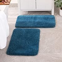 Vista 144 de MIULEE - Juego de 2 tapetes para baño, absorbentes, microfibra esponjosa y gruesa, con reverso antideslizante, lavable a máquina, para baño, ducha