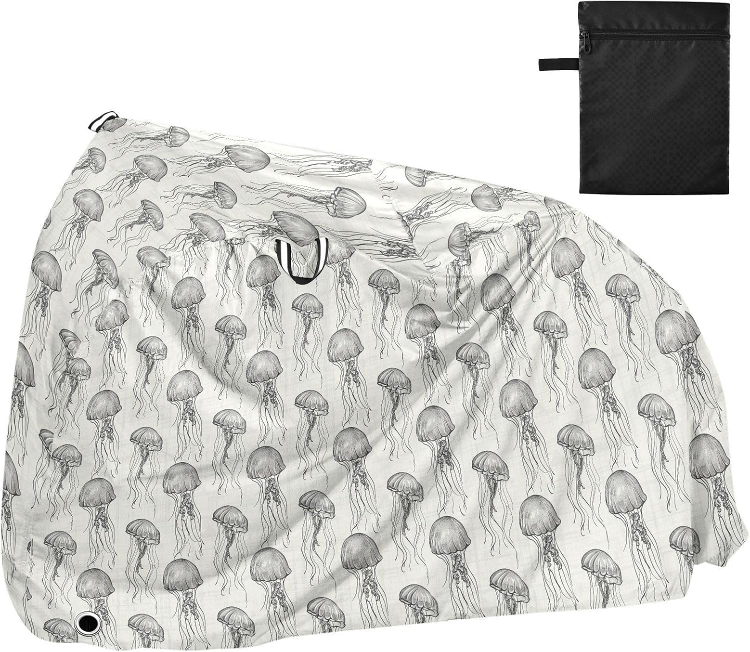 ALAZA Jellyfish Print Bike Cover Waterproof Outdoor Ebike Bicycle Covers Tarp Protection for 1/2 Bikes, Sun UV Dust Wind Proof