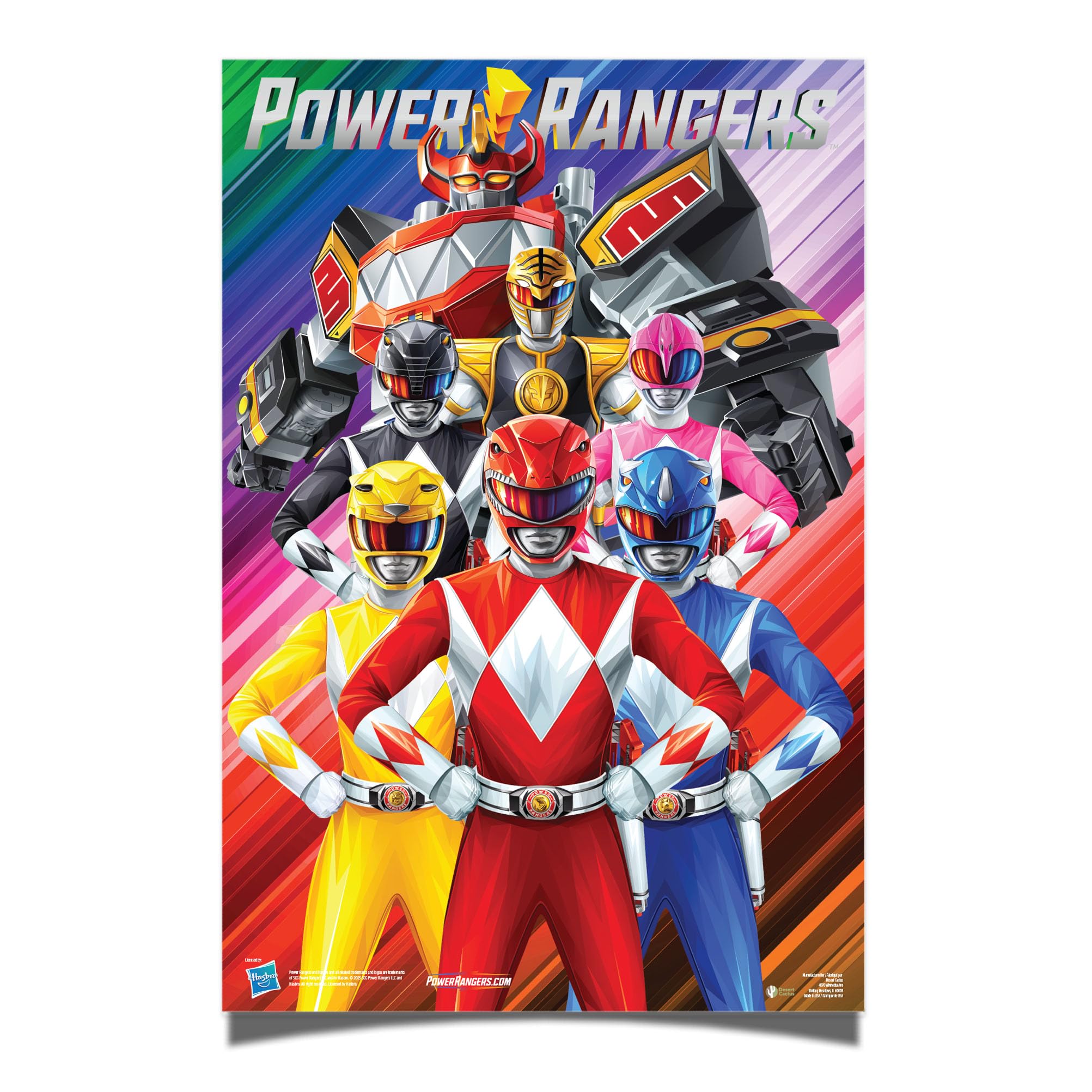 Desert Cactus Power Rangers Poster 11 x 17 Inch Room Office Décor Decoration Official Fan Gear (11x17 inch, Design 2)