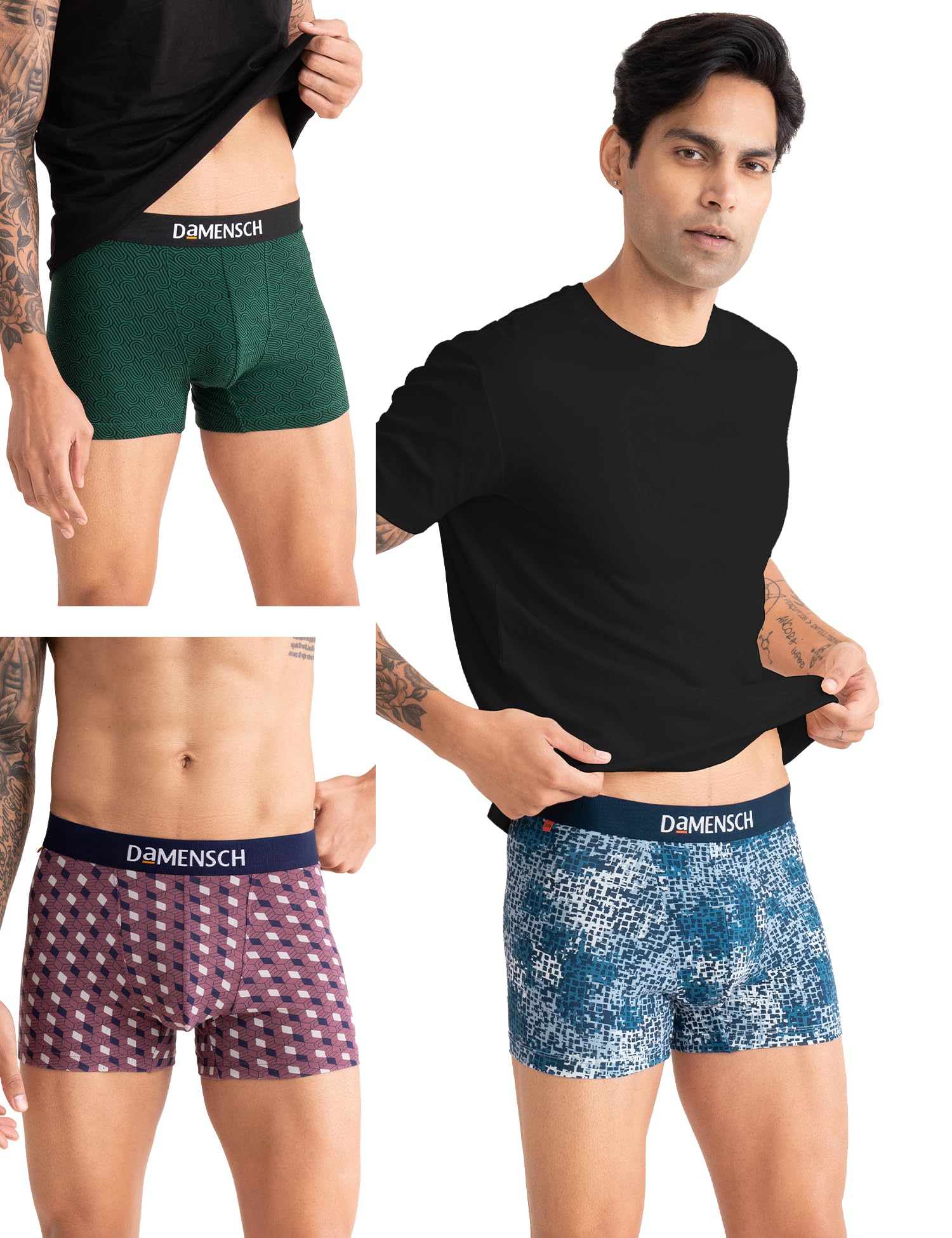 DAMENSCH Mens Deo-Cotton Printed Group 11 Underwear (pack of 3)