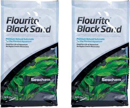 Seachem Fluorite Black Sand Substrate, 7.7 Ounces Each (15.4 lbs)
