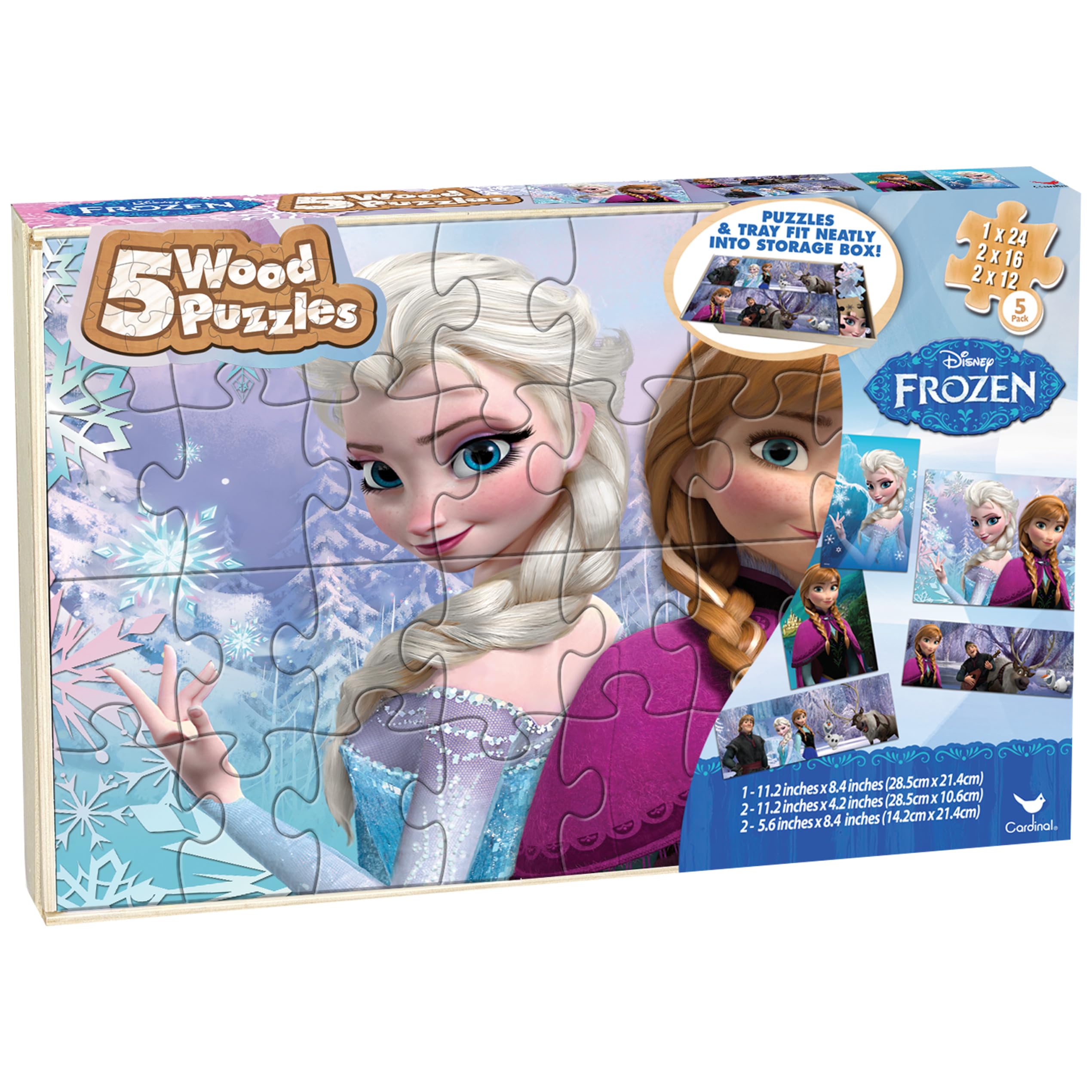 Amazon.com: Disney Frozen 5-Pack of Wood Jigsaw Puzzles for
