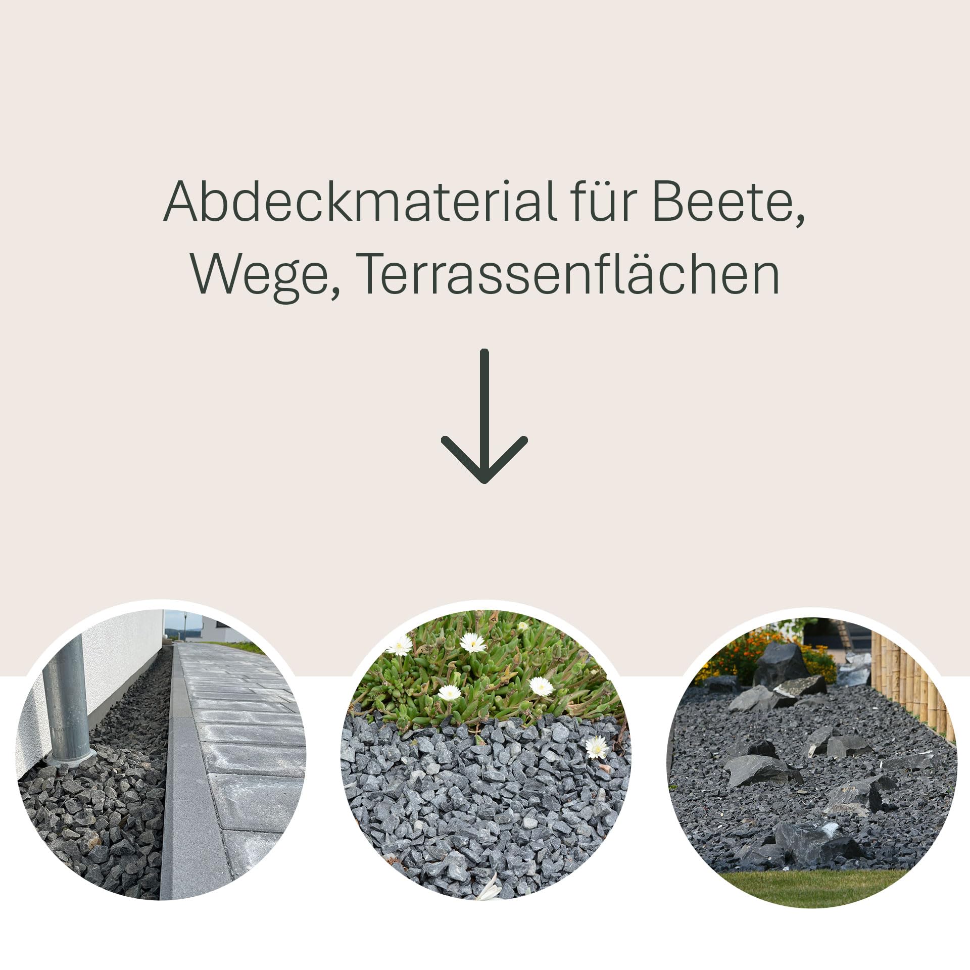 Schicker Mineral Basalt Ziersplitt anthrazit 5-8 mm 1000 kg Big Bag
