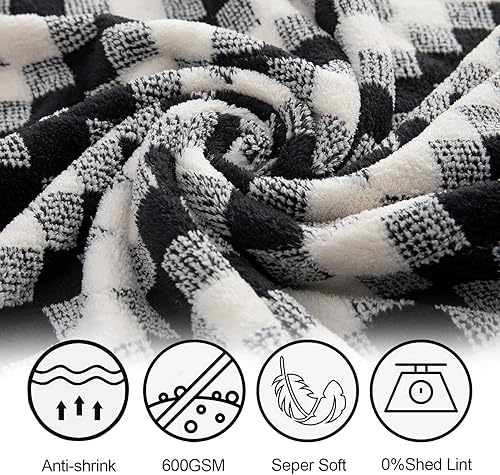 Miniatura 5 de Juego de 8 toallas de baño negras, 2 toallas de baño grandes, 2 toallas de mano4 toallas de baño de 600 GSM, toalla de baño de microfibra de secado