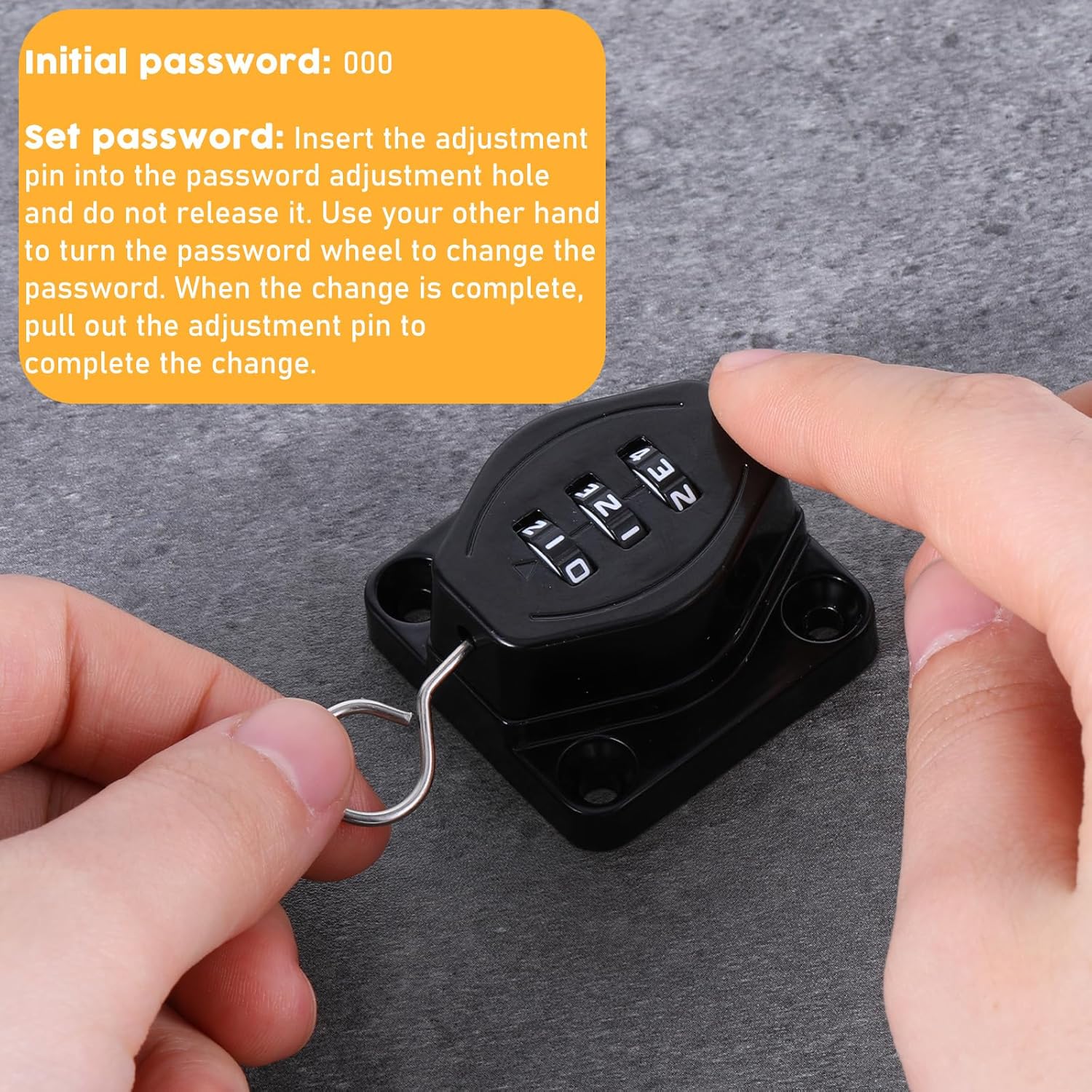 2 Pack Keyless Combination Hasp Lock Outdoor 3-Digit Rotary Black Door Security Locks Keyless Latch Lock Gate Locks for Cabinets Drawer Cupboard Closet Garage Garden