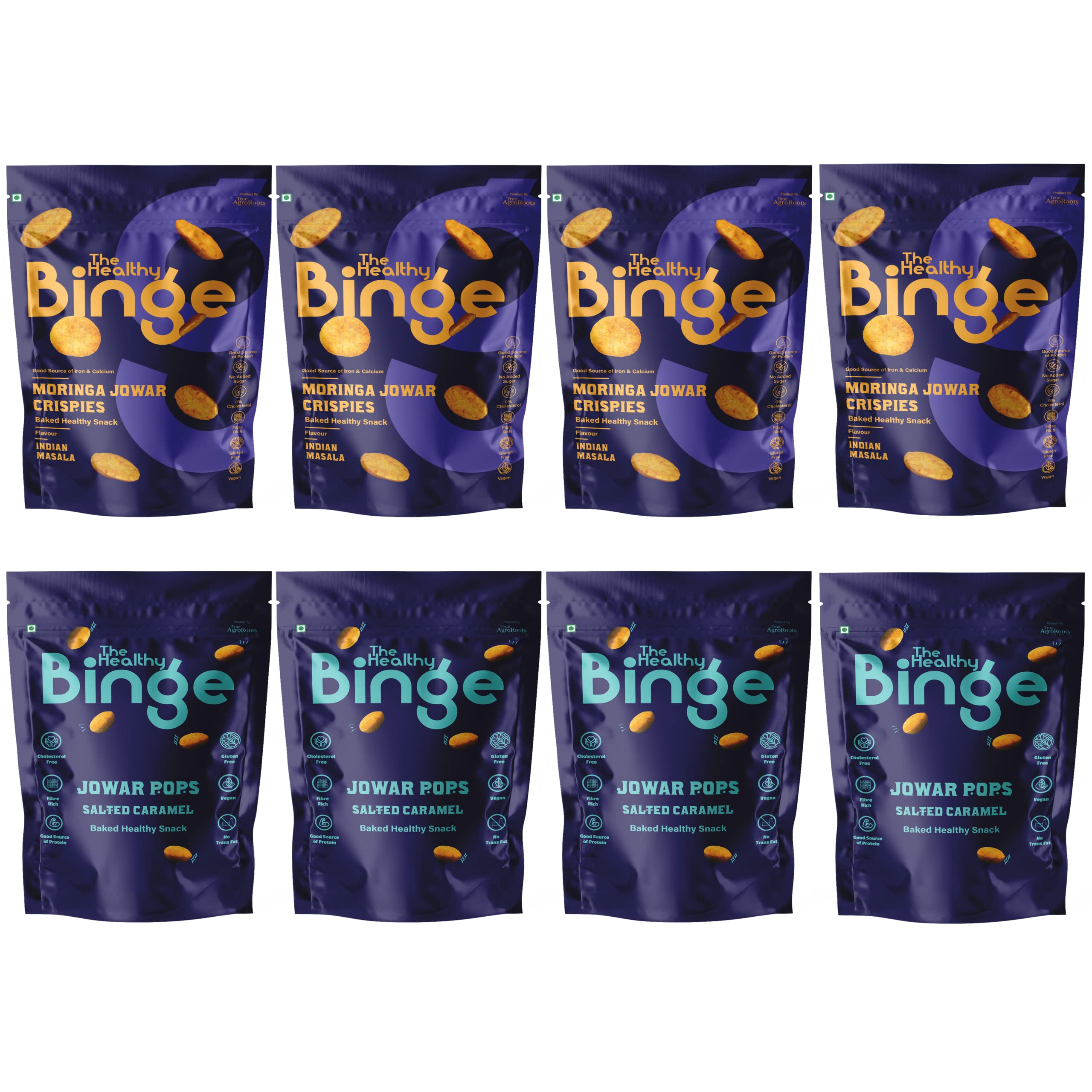 Jowar Chips Combo Pack| Baked not Fried | As seen on Shark Tank India| Healthy Snacks| 0% cholesterol| High Protein & Fiber | No MSG| Indian Masla & Salted Caramel Flavour| Pack of 8 (B0BZYYSPWQ) Amazon Price History, Amazon Price Tracker