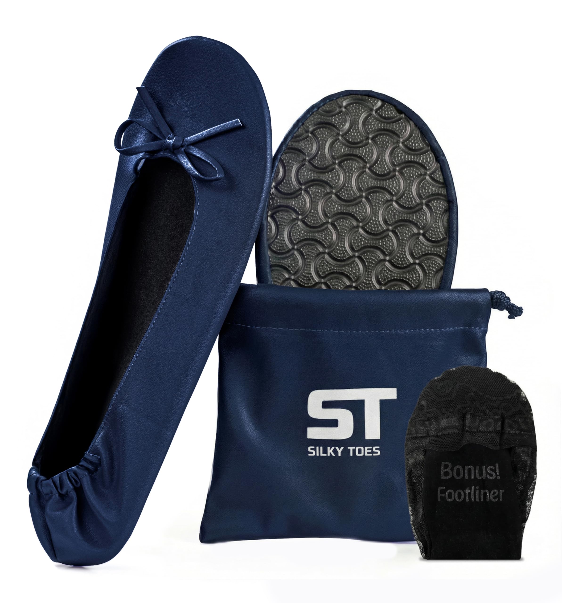Silky Toes Foldable Flats for Women, Ballet Shoes for Wedding &amp;Travel