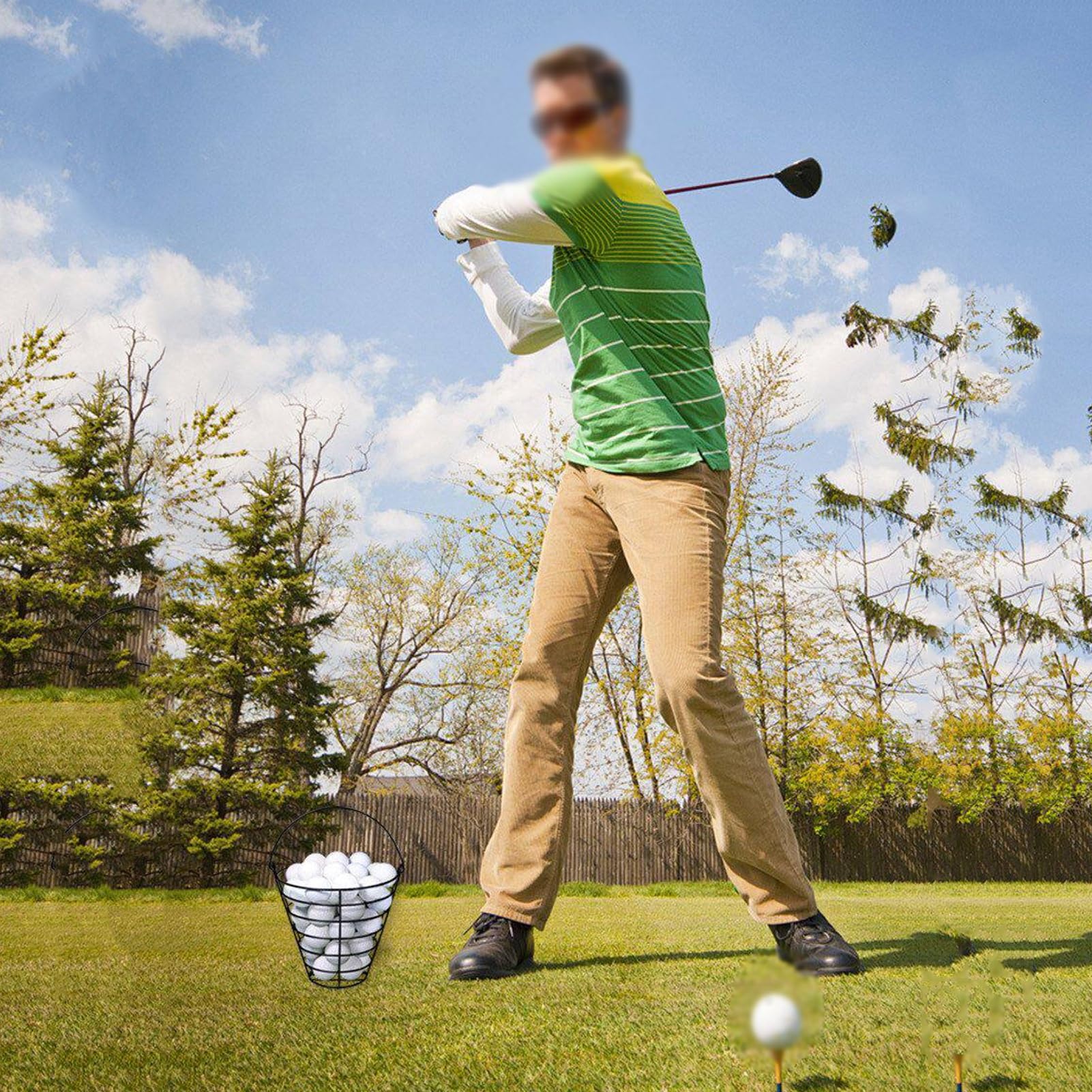 Druciany kosz na piłki golfowe i do koszykówki — urządzenie do zbierania piłek i kosz kolekcjonerski — dozownik piłek