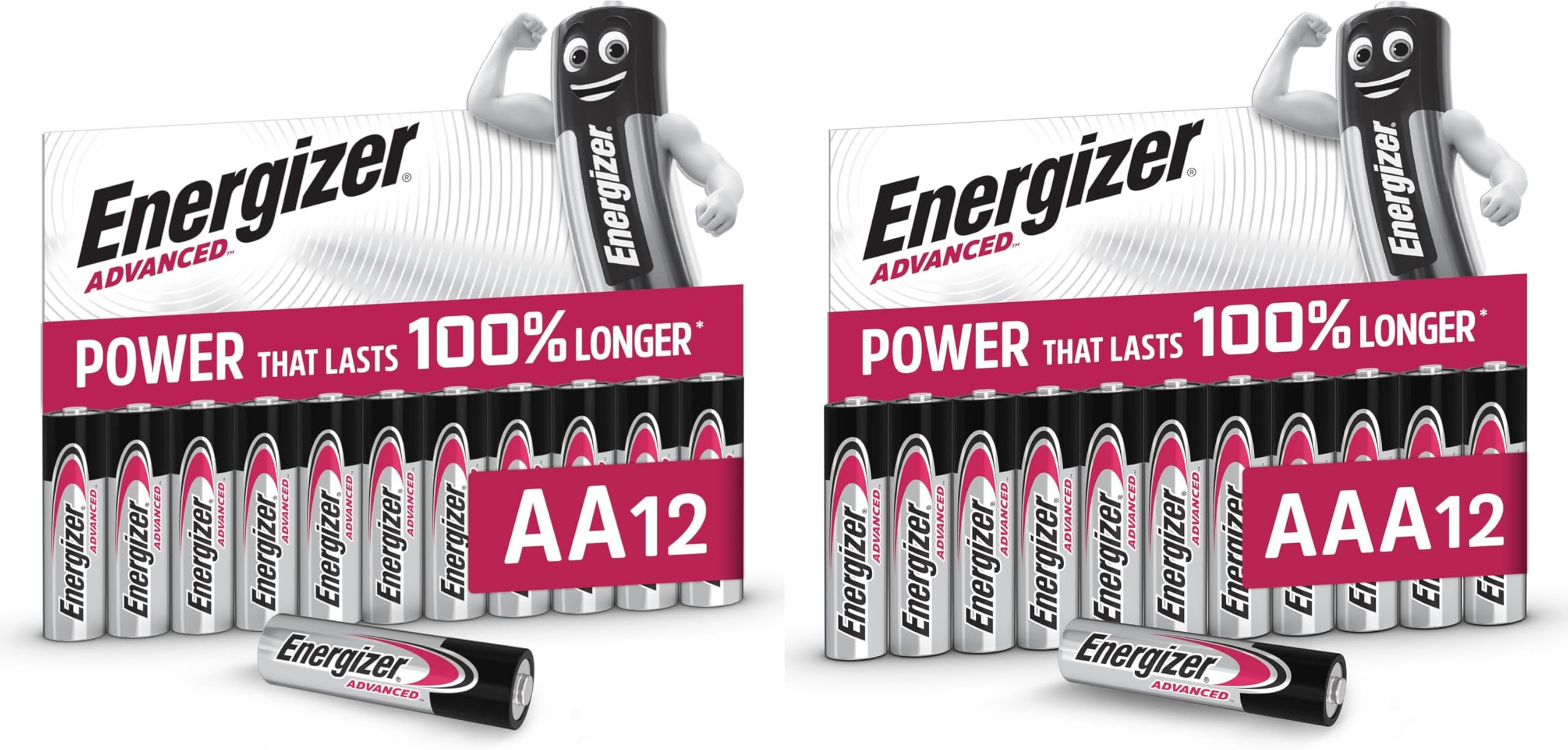 Energizer Advanced - AA Batteries (12 Pack) - Double A Battery 1.5V - Up To 100% Longer Lasting - Ideal for High-Drain Devices - 0% Plastic Packaging - 10 Year Shelf Life [Amazon Exclusive] — view 10