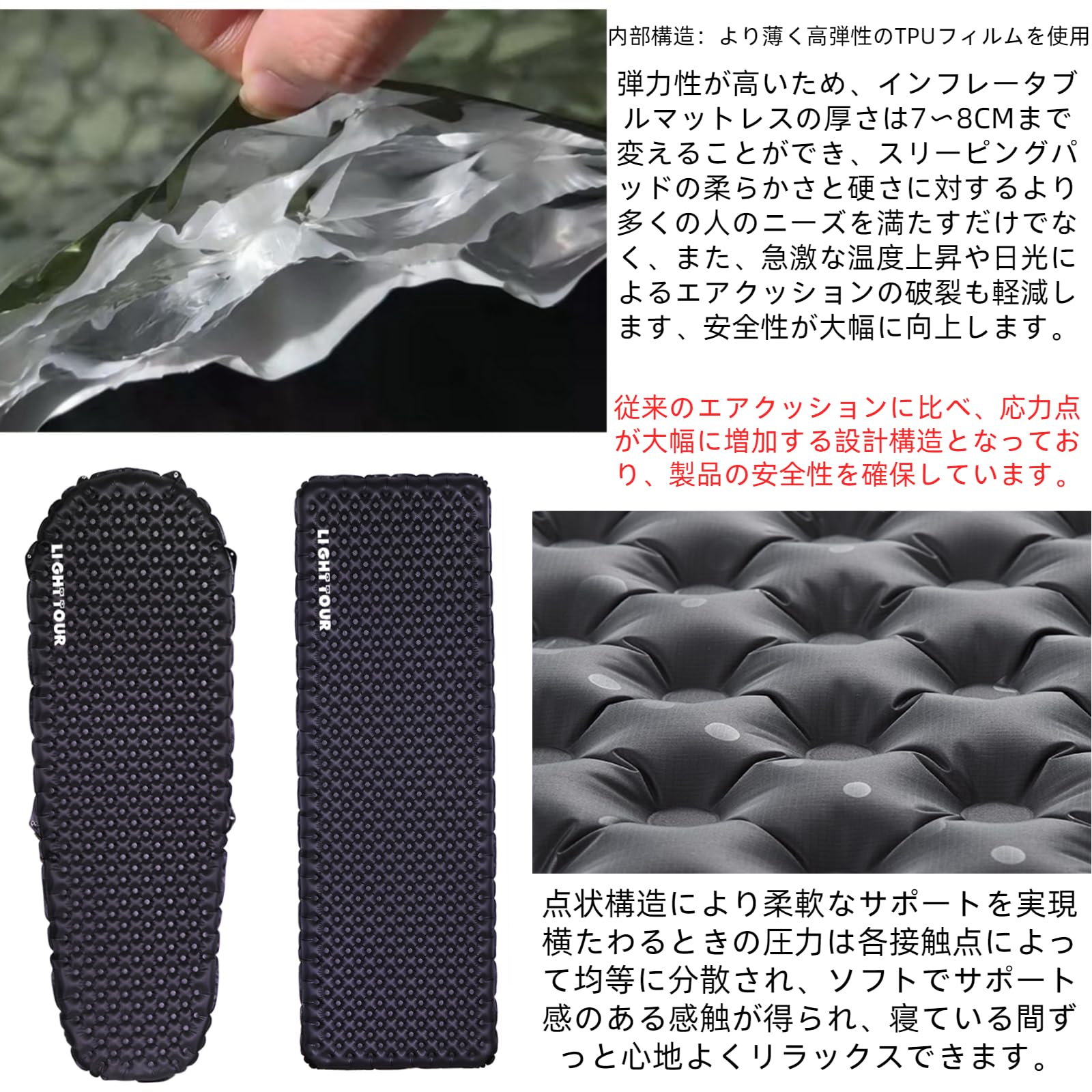 Amazon.co.jp: Windhike【高R値3.5】エアーマット -6℃使用 3層立体構造