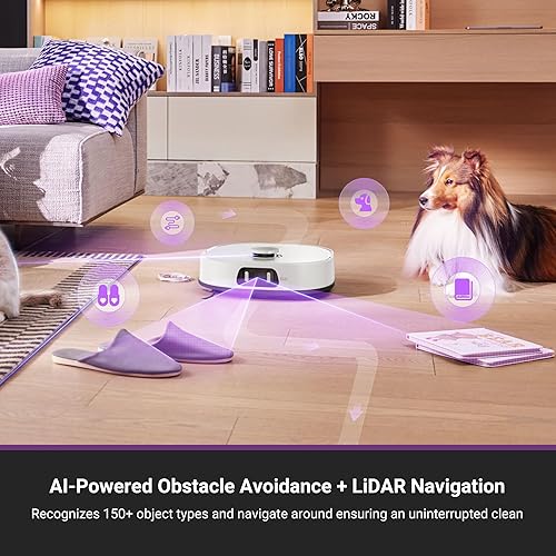 Miniatura 9 de Eureka J15 Pro Ultra Robot Aspirador y trapeador con base de vaciado automático, succión de 16,200 Pa, mopa de diseño de brazo flexible, trapeador