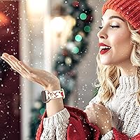 Vista 24 de Christmas Gift Compatible with Christmas Apple Watch Bands for Women 49mm 46mm 45mm 44mm 42mm, Soft Silicone Santa Claus for Apple Watch Ultra 3