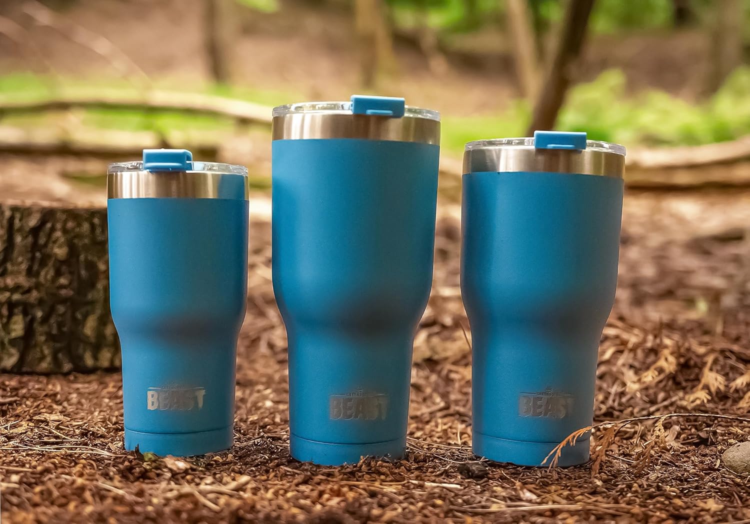 Beast 30 oz Tumbler Stainless Steel Vacuum Insulated Coffee Ice Cup Double Wall Travel Flask (Stormy Sky Blue) - Image 4