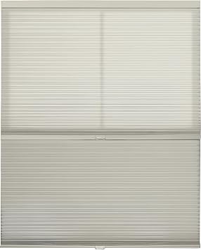 BlindsAvenue Cordless Day/Night Cellular Honeycomb Shade, 9/16" Single Cell, Winter White, Size 23" W x 48" H
