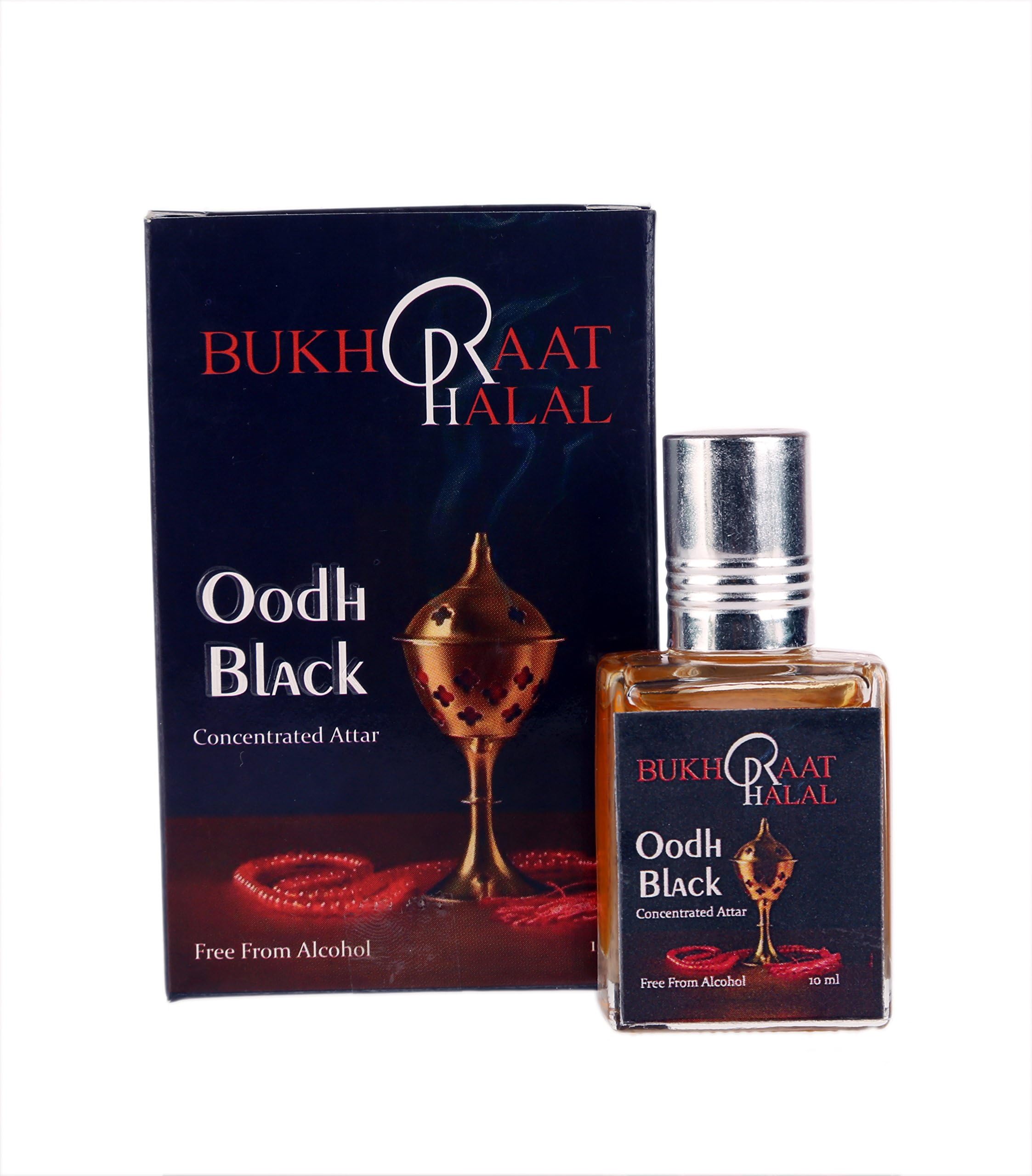 RACKDACK TECHNOLOGIES Bukhraat Halal Oudh Black Oriental Attar Concentrated Perfume Oil (10 ml)