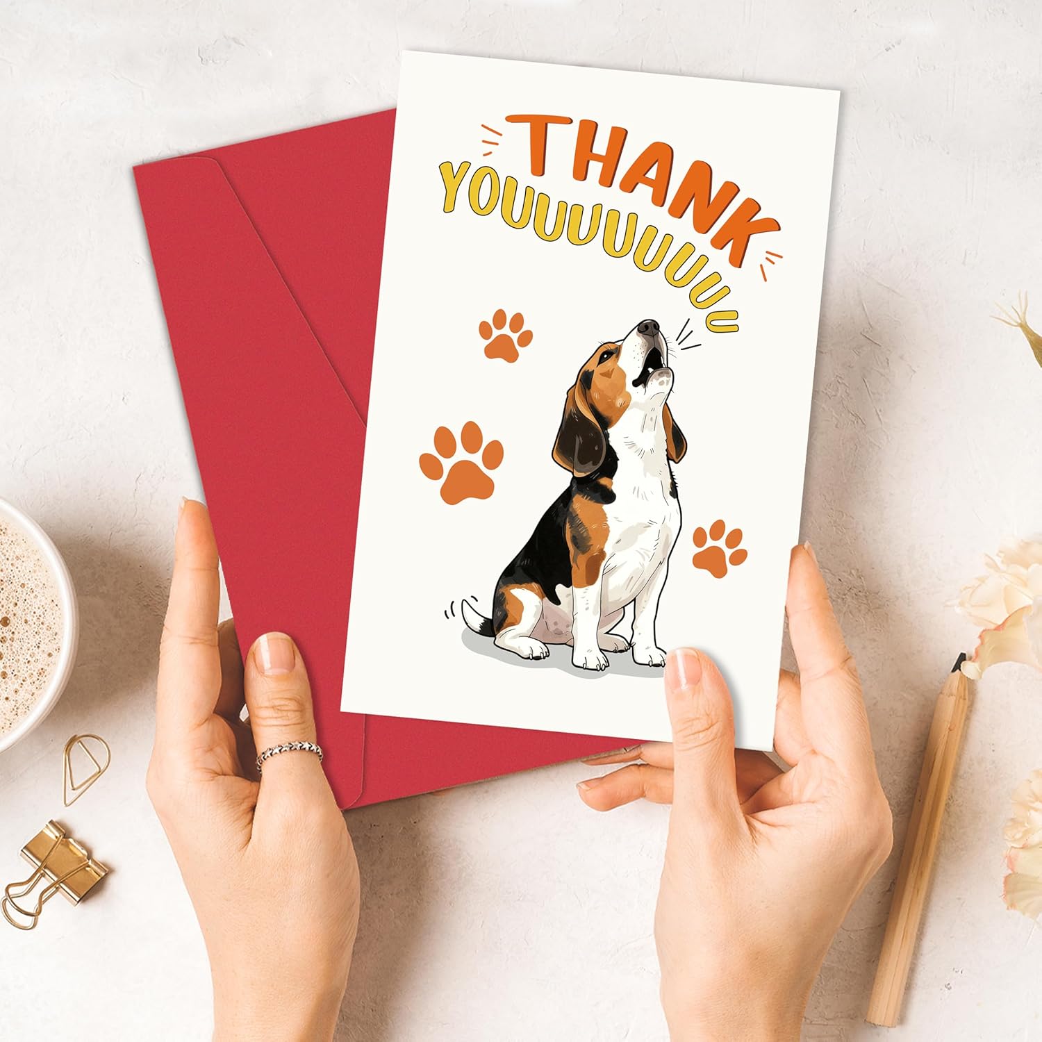 Heollaok Funny Dog Thank You Card for Men Women, Appreciation Card for Pet Lover, Humor Thank You Gift for Vet, Pet Sitter, Friend, or Family - Image 5
