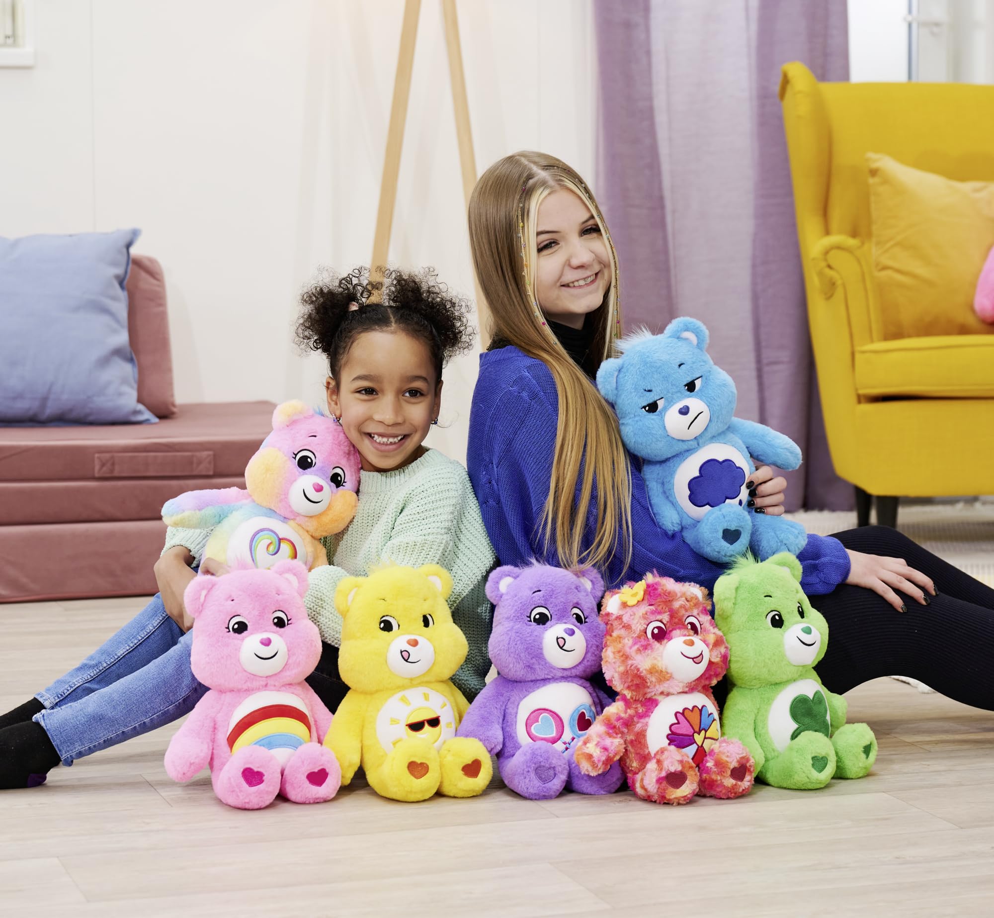 Simba Peluche Osos Amorosos Mimosa 35 cm en Caja - Oso Rosa con Arcoíris en la Barriga Que Fomenta la Esperanza y el Optimismo - Desde 0 Meses (6305878000)