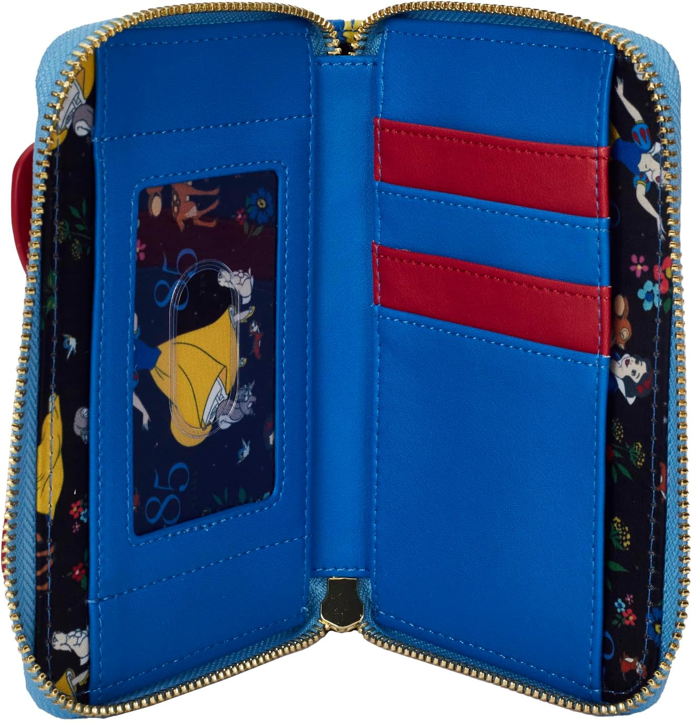 Loungefly Disney Snow White Cosplay Bow Zip Around Wallet