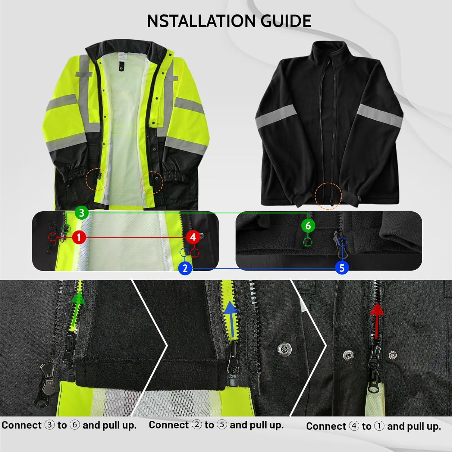 Hi Vis Rain Coat for Men, Safety Jackets for Men& Women - Image 5