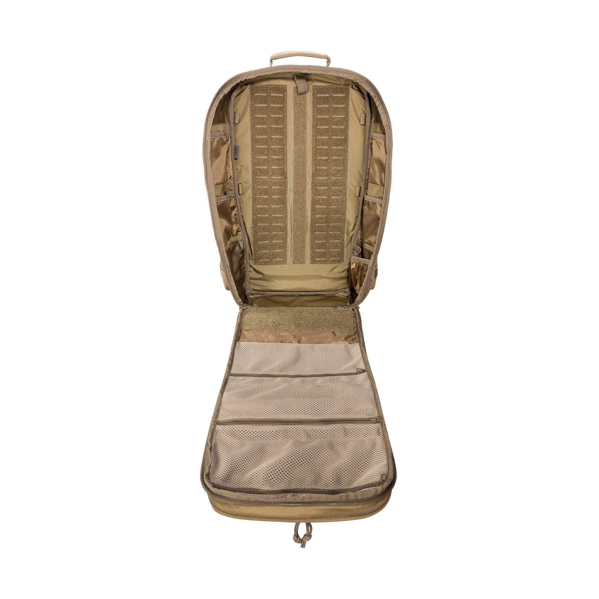 Tasmanian Tiger TT Modular Trooper Pack 55 Liter, Wander-Rucksack, Molle-kompatibler Militär-Rucksack Herren für Outdoor, Einsatz, Bushcraft, Trekking (Khaki)