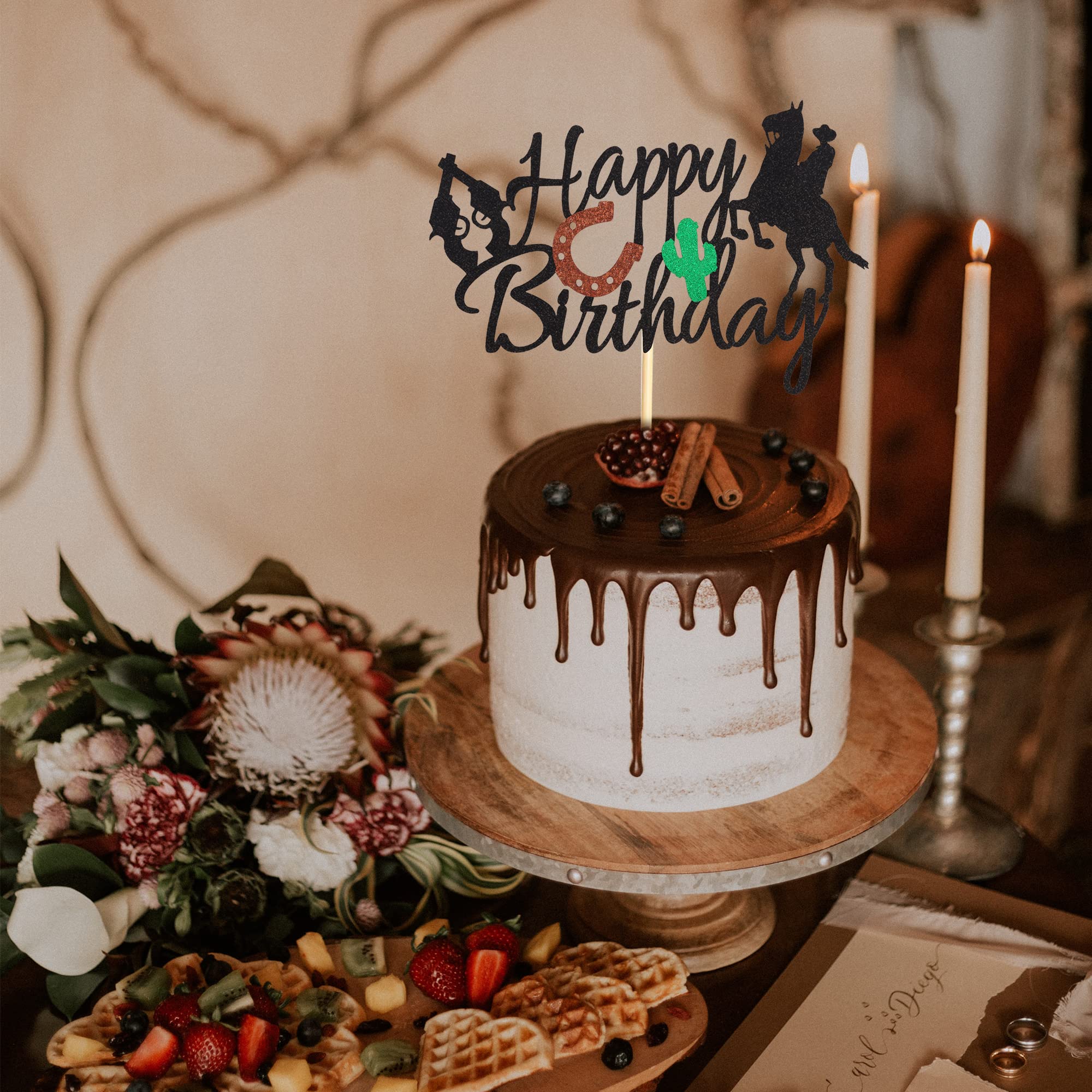 Set di decorazioni per torte a tema cowgirl: decorazioni per feste western (25 pezzi) - Italia