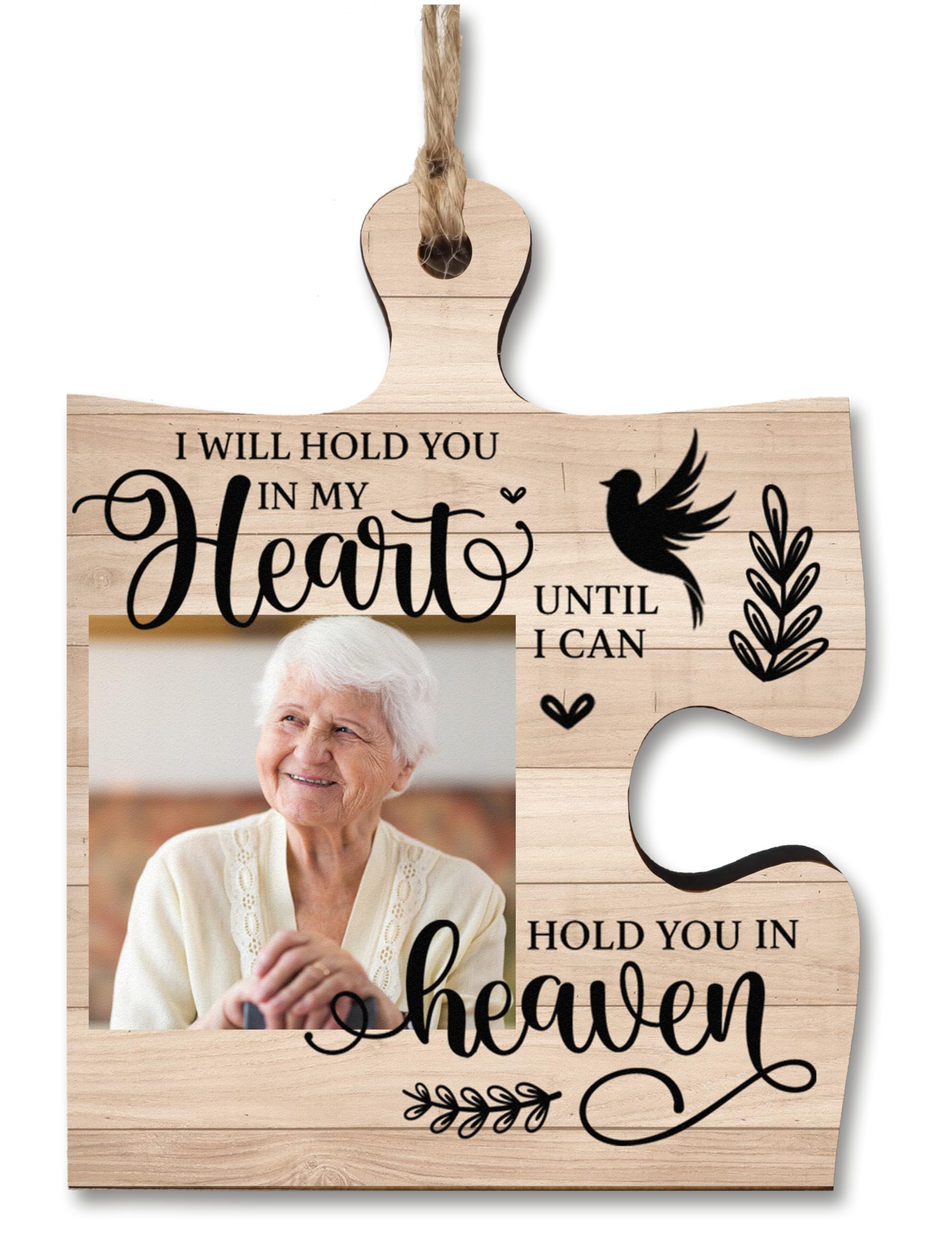 The Plum Penguin Multicolour Personalised Hanging Jigsaw Puzzle Hold You In My Heart Heaven Remembrance Sign Photo Ornament