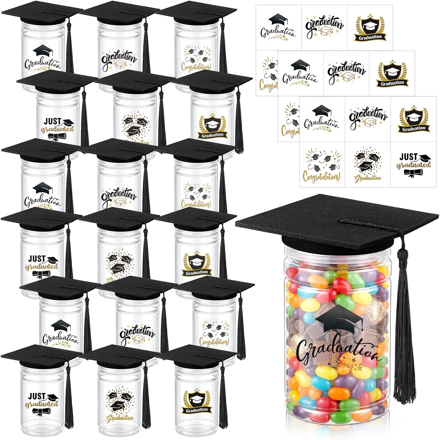 Graduation Containers Amazon.com: Arrowbash 18 Set Graduation Candy Jar Bulk Class of 2026 ...